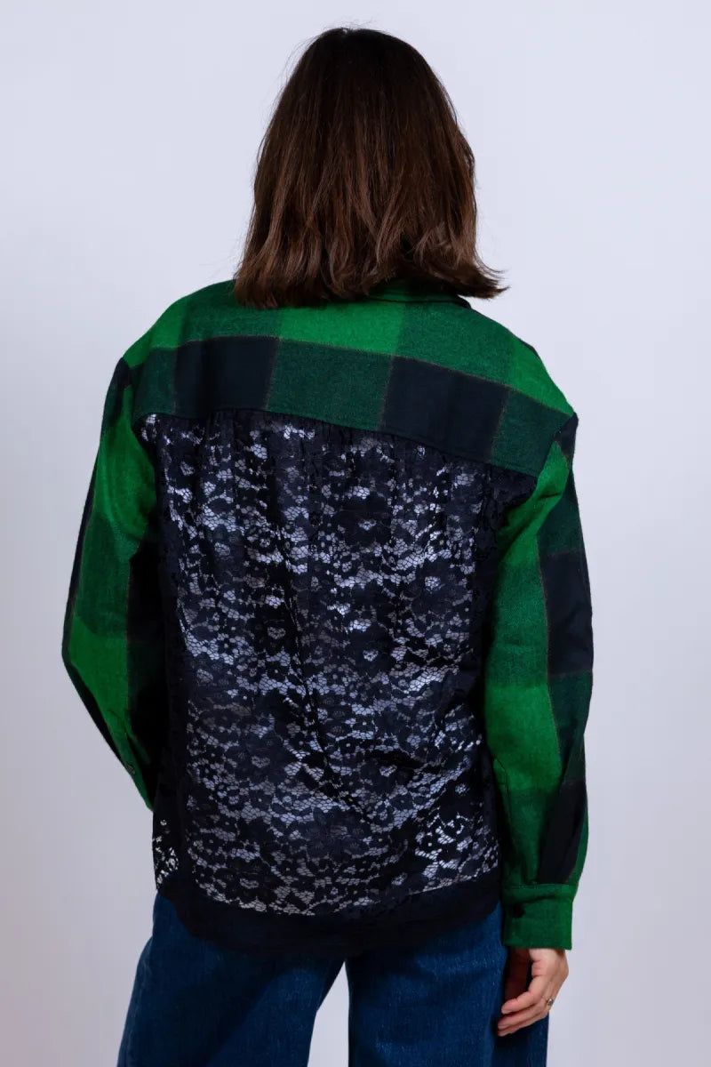 ESSENTIEL ANTWERP ESSENTIEL ANTWERP JOY Blouse met ruit - Smaragd/biljart