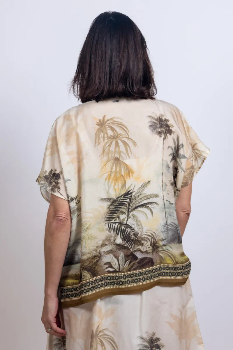 XANDRES XANDRES holo XANDRES holo Blouse met print - Champagne