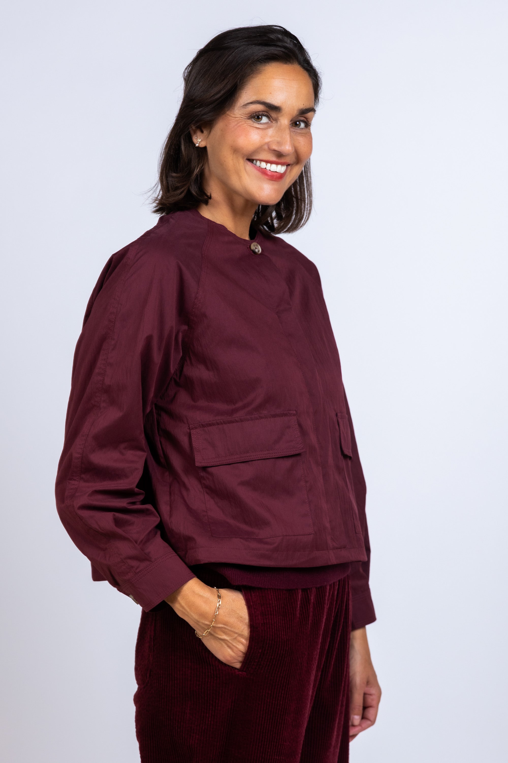 Jasje met zakken - Burgundy
