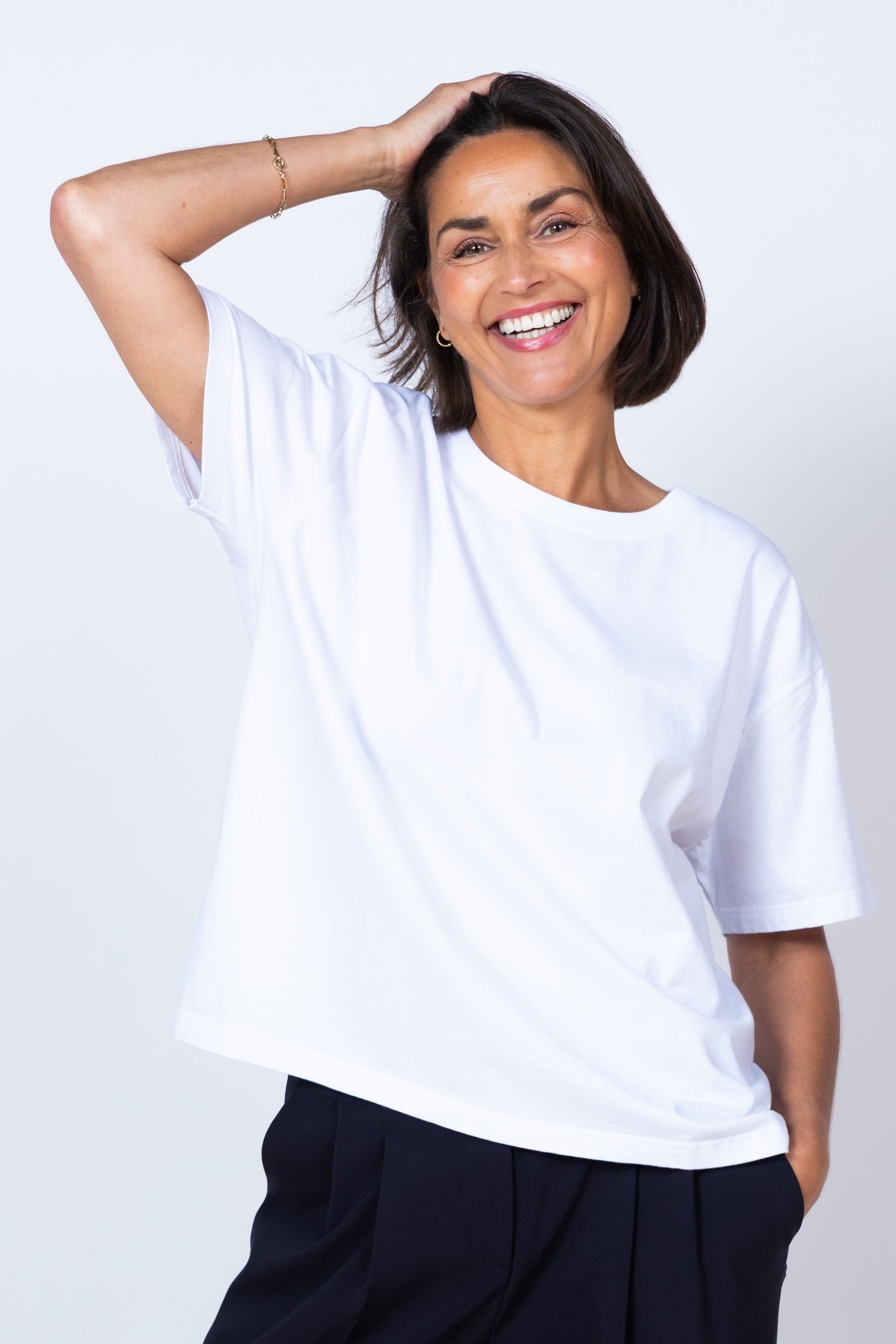T-shirt met ronde hals - Wit