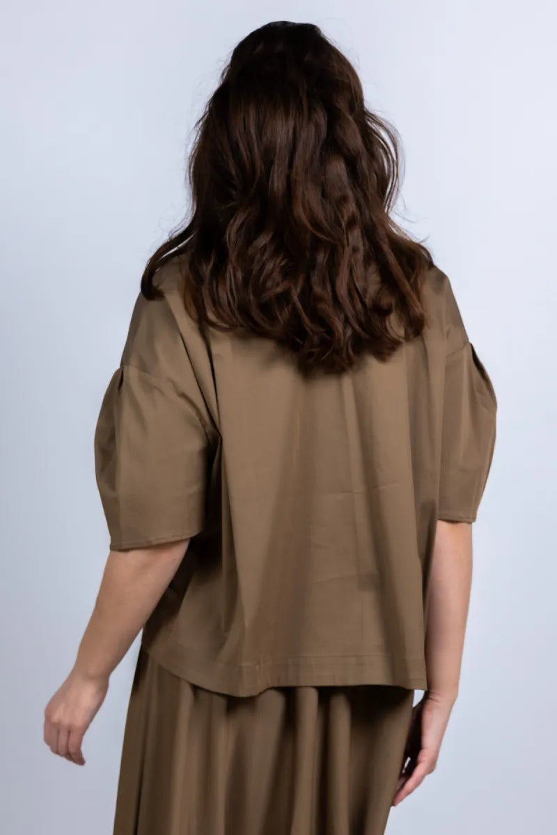 LA SALLE LA SALLE lc09 LA SALLE lc09 Blouse met kraag - Taupe