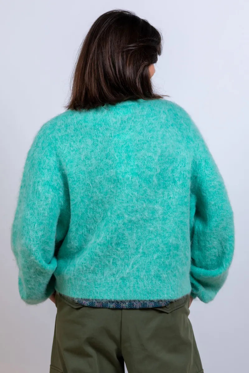 AMERICAN VINTAGE Vest met knopen - Mint