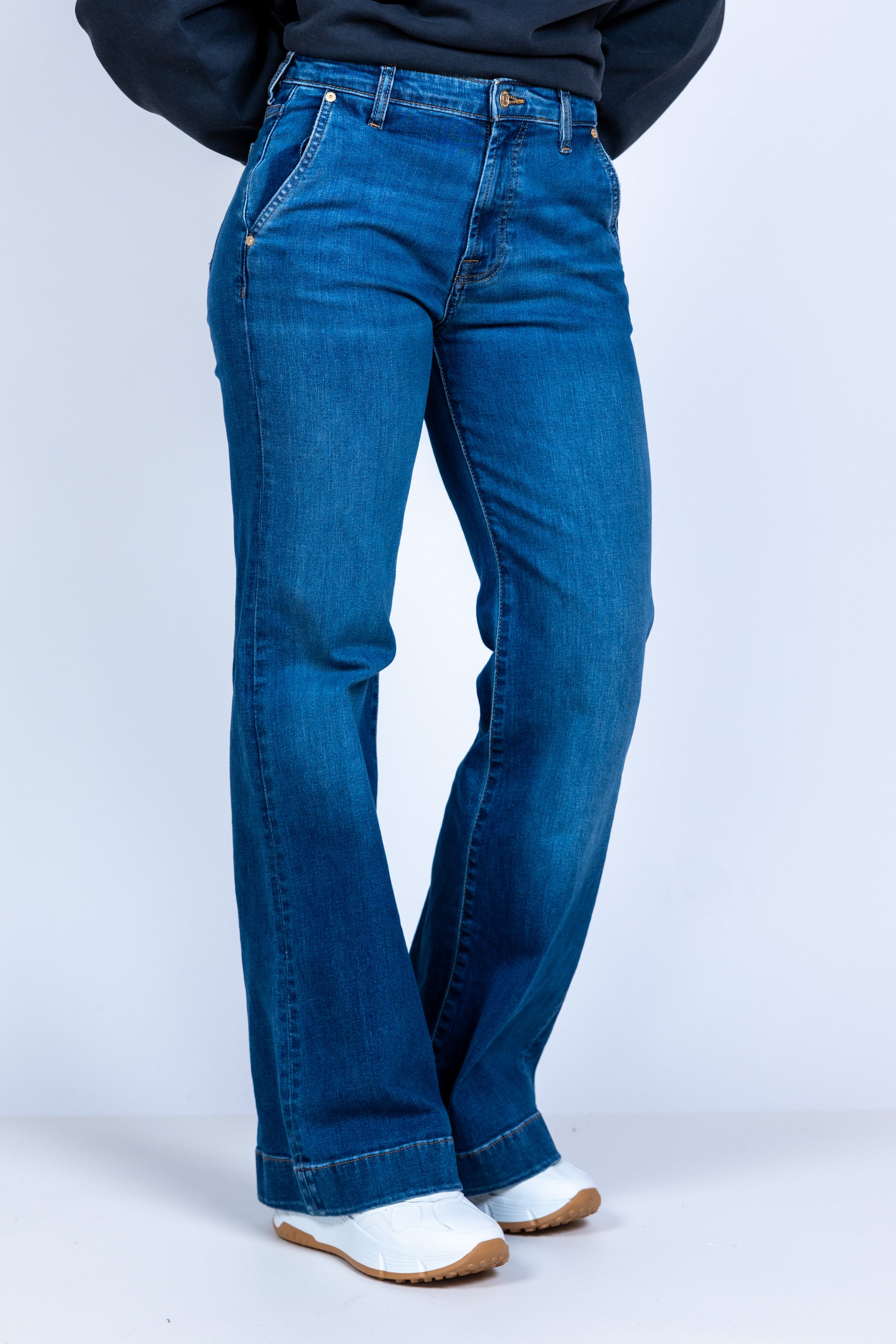 Jeans met wijde pijpen - Licht jeans