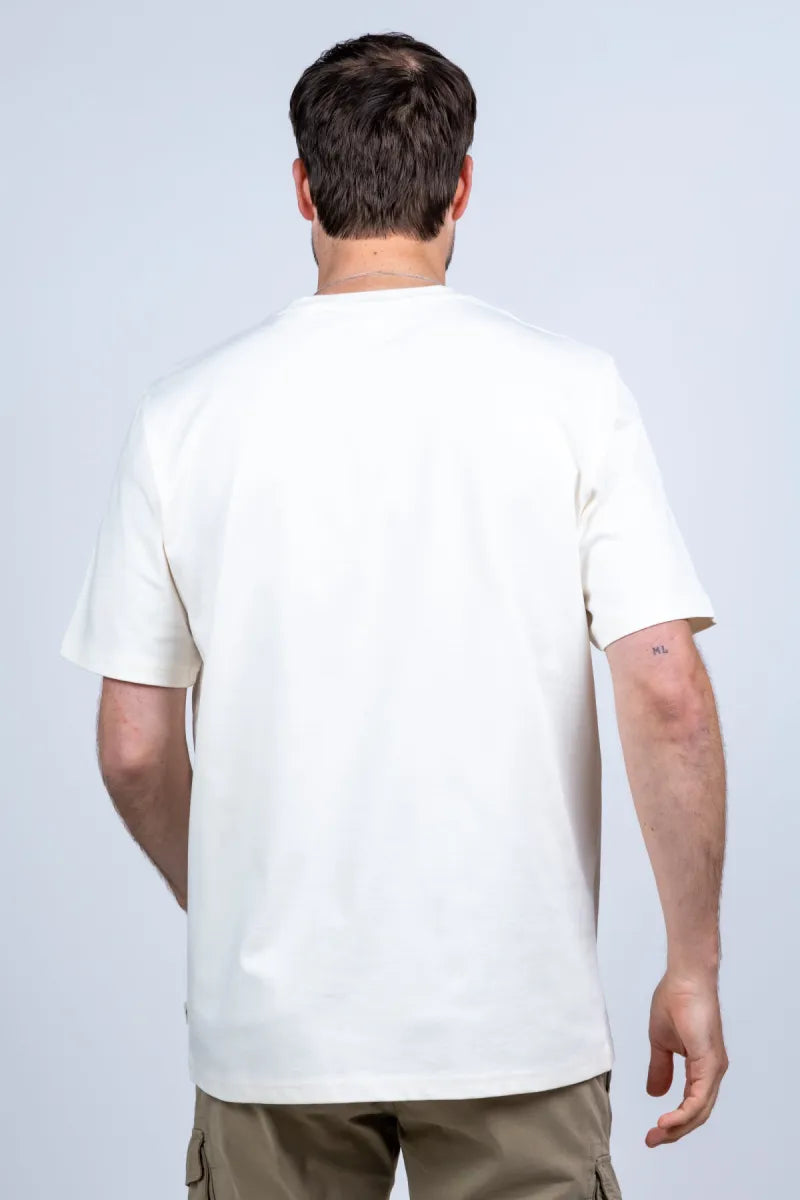 LES DEUX H LES DEUX H 1002020 T-shirt met print - Ecru