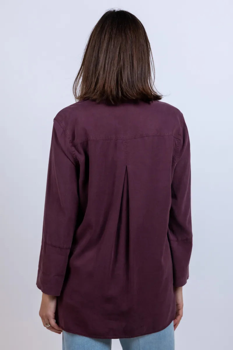 DAHL, BELLA Blouse met knopen - Burgundy