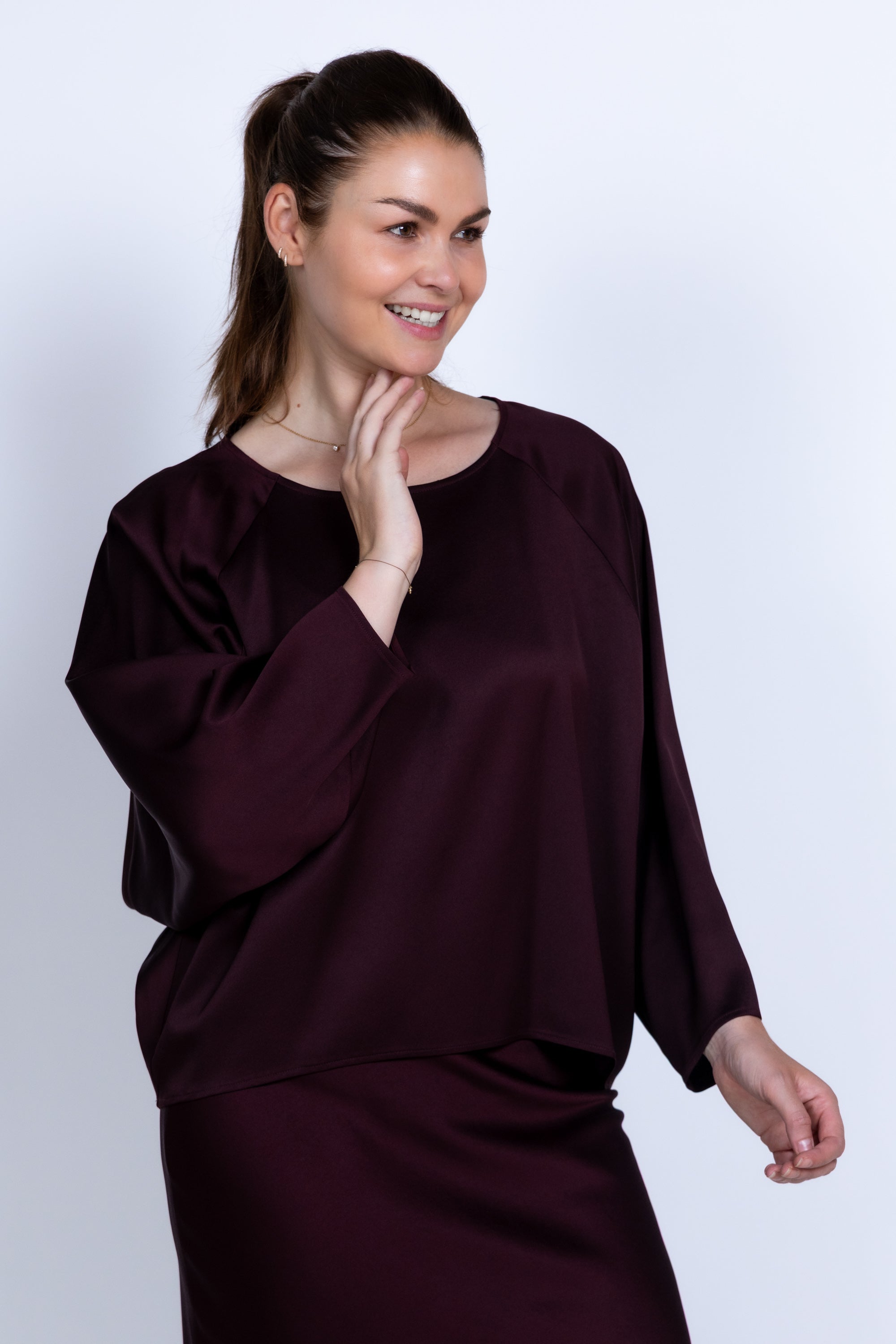 Trui met lange mouwen - Burgundy