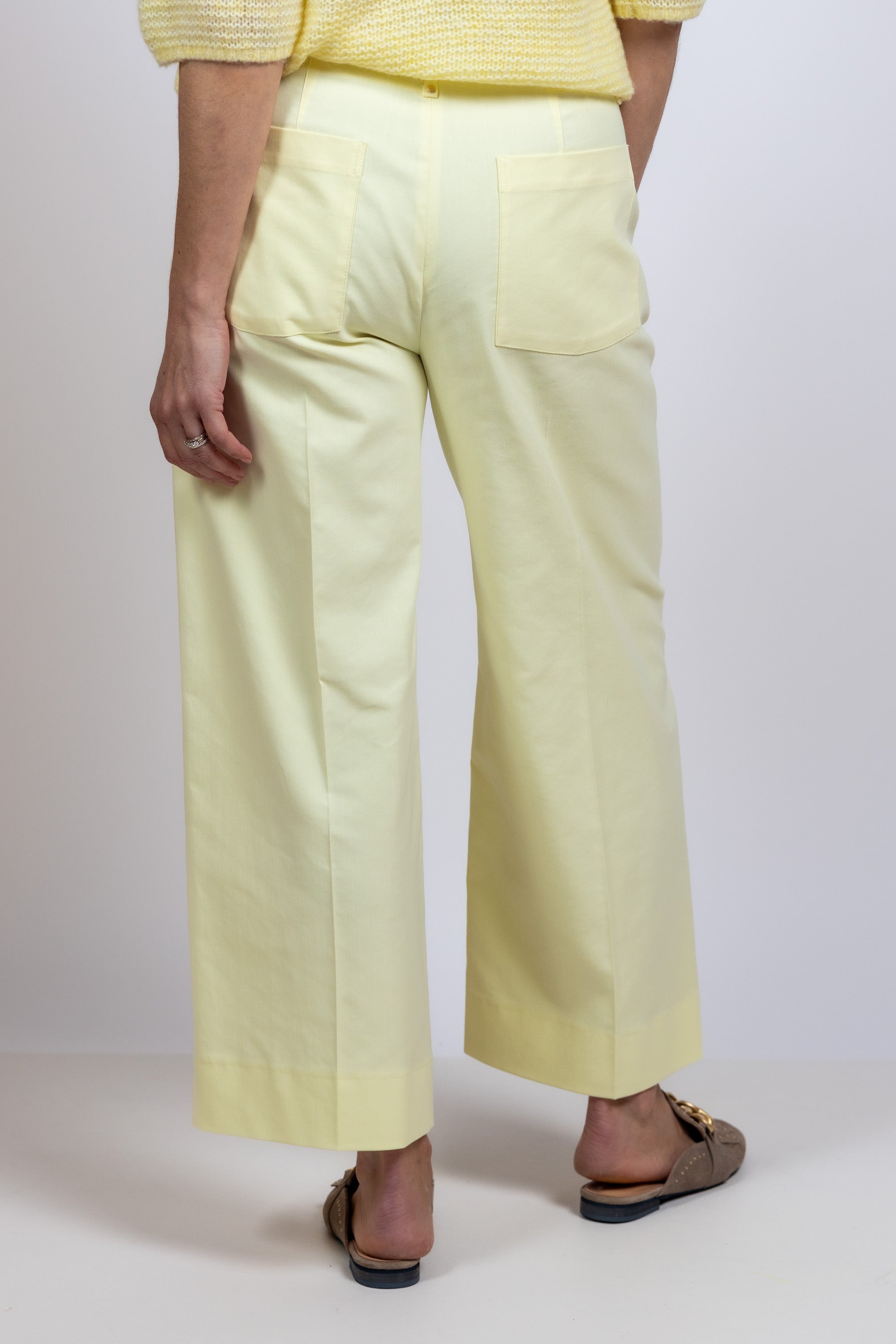 Wijde pantalon - Citroengeel