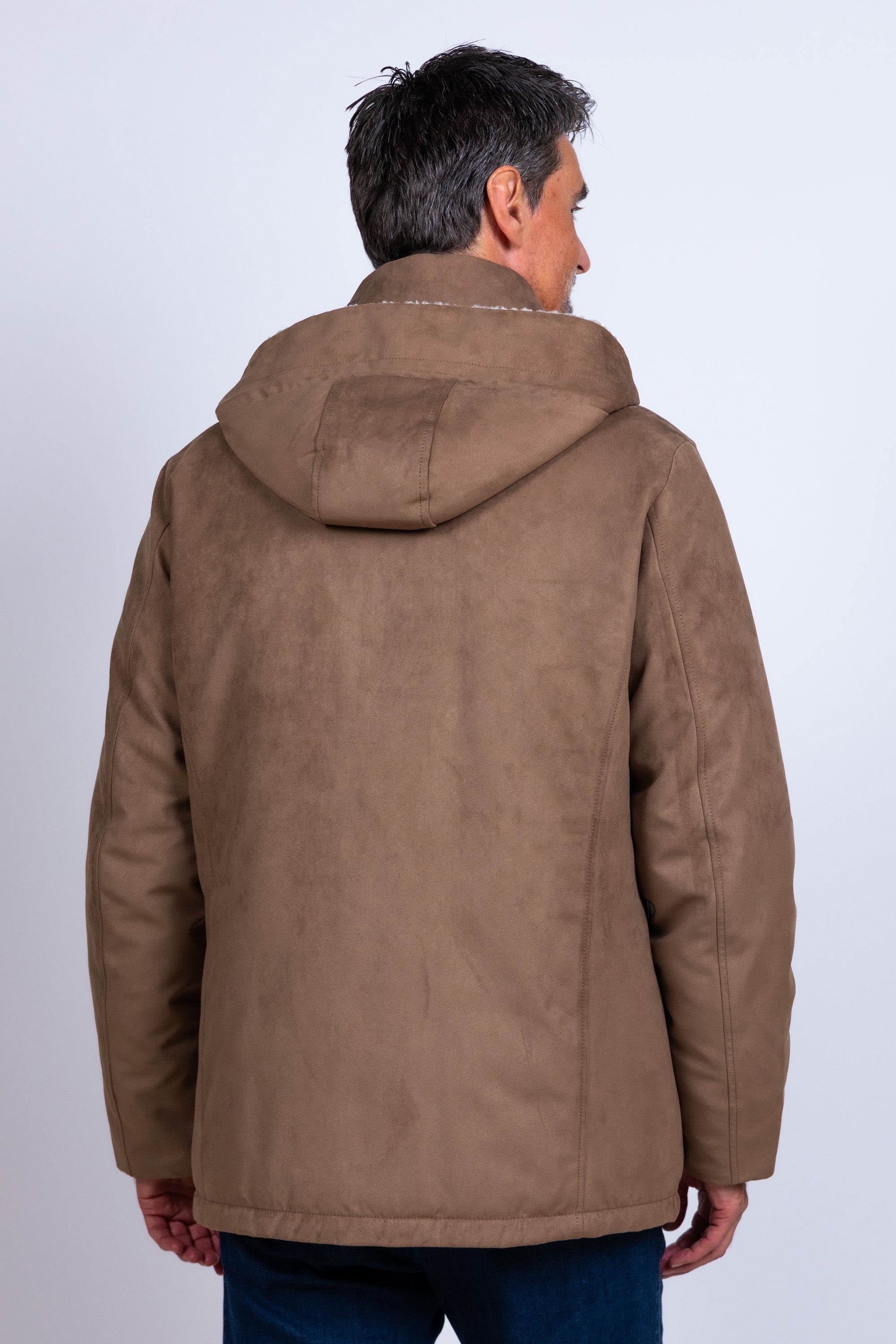 Winterjas met capuchon - Camel