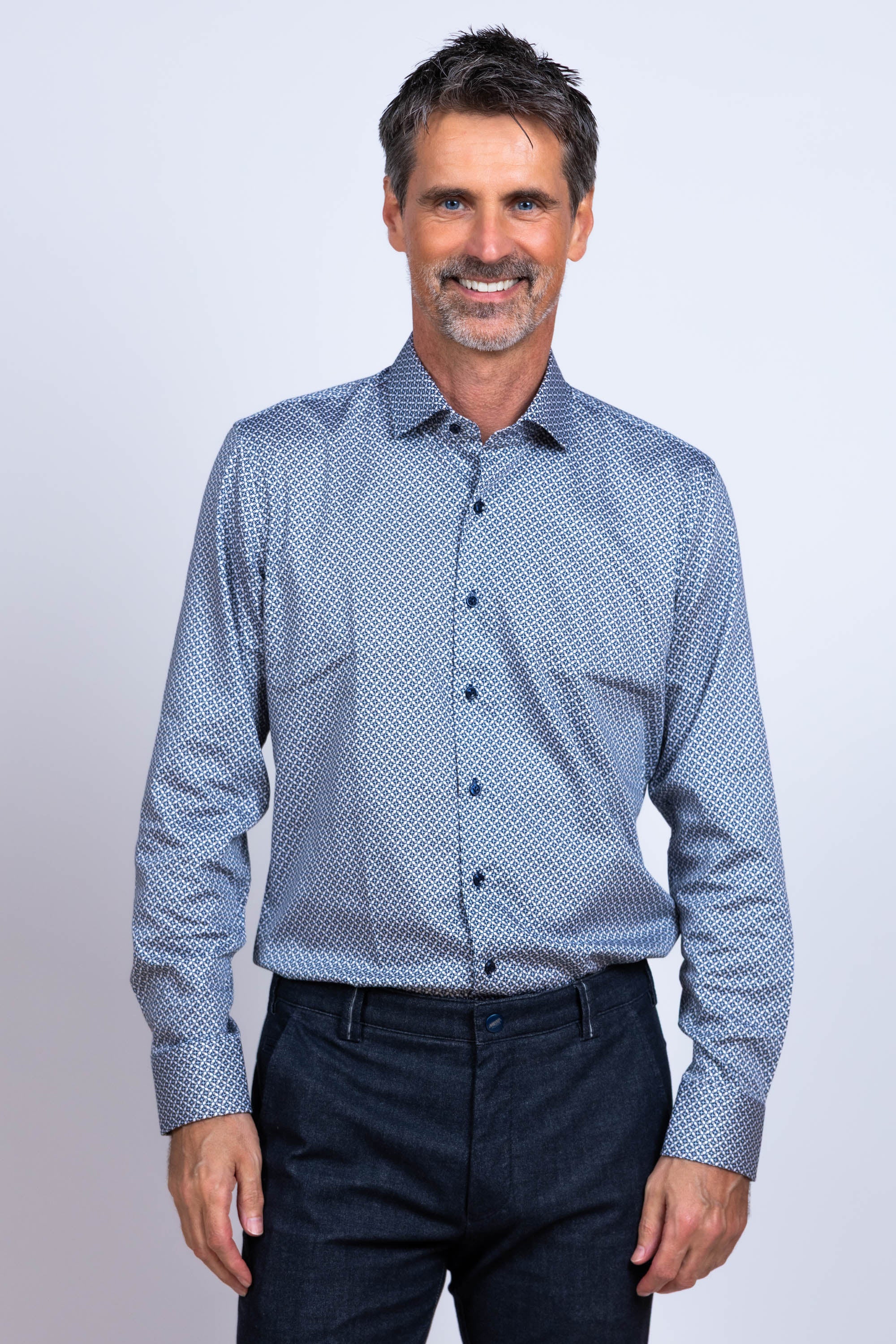 Overhemd met print - Marine