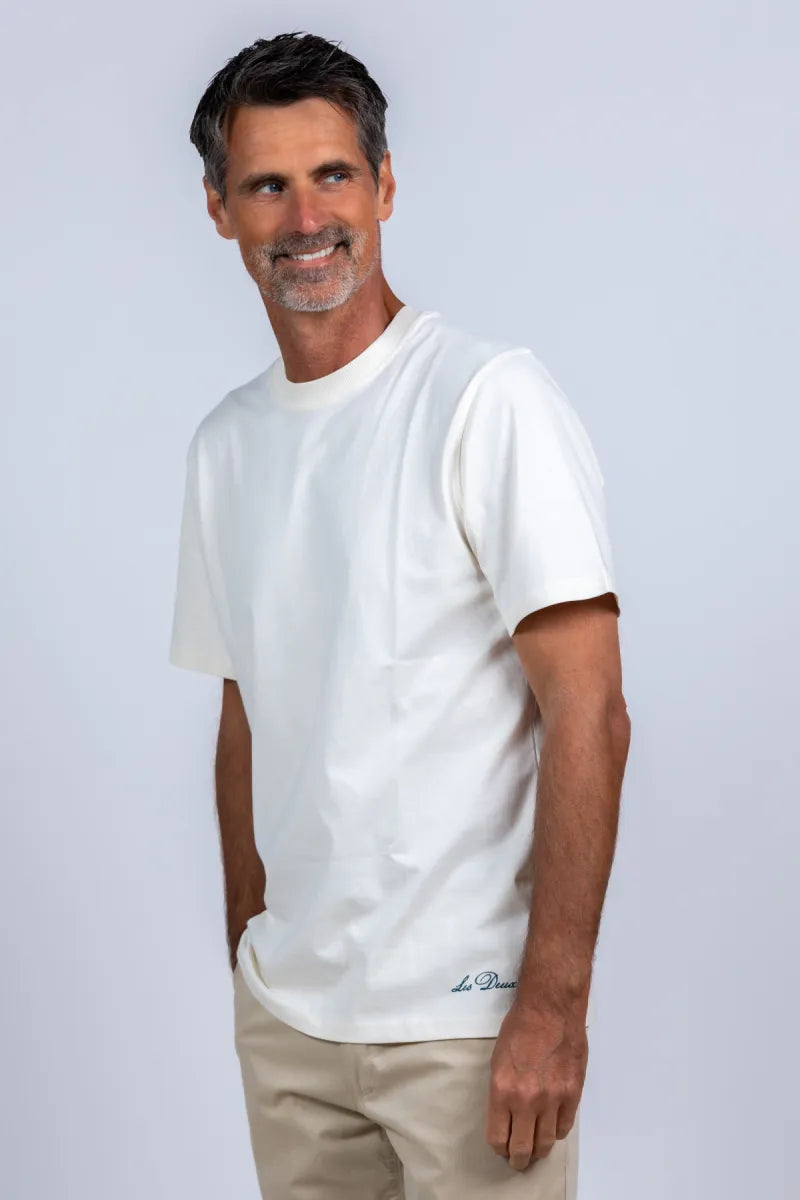 LES DEUX H LES DEUX H 1001565 T-shirt met ronde hals - Ecru