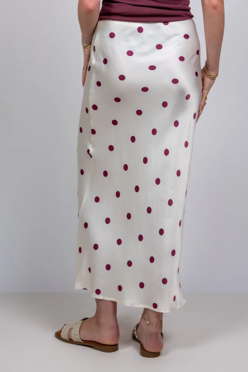 MODSTROM MODSTROM VANJA SKIRT MODSTROM VANJA SKIRT Rok met stippen - Ecru