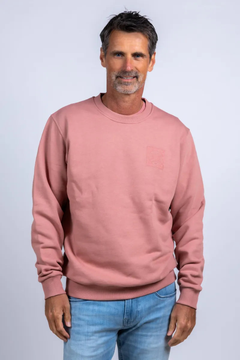 LES DEUX H LES DEUX H 1001507 LES DEUX H 1001507 Sweater met ronde hals - Oudroze
