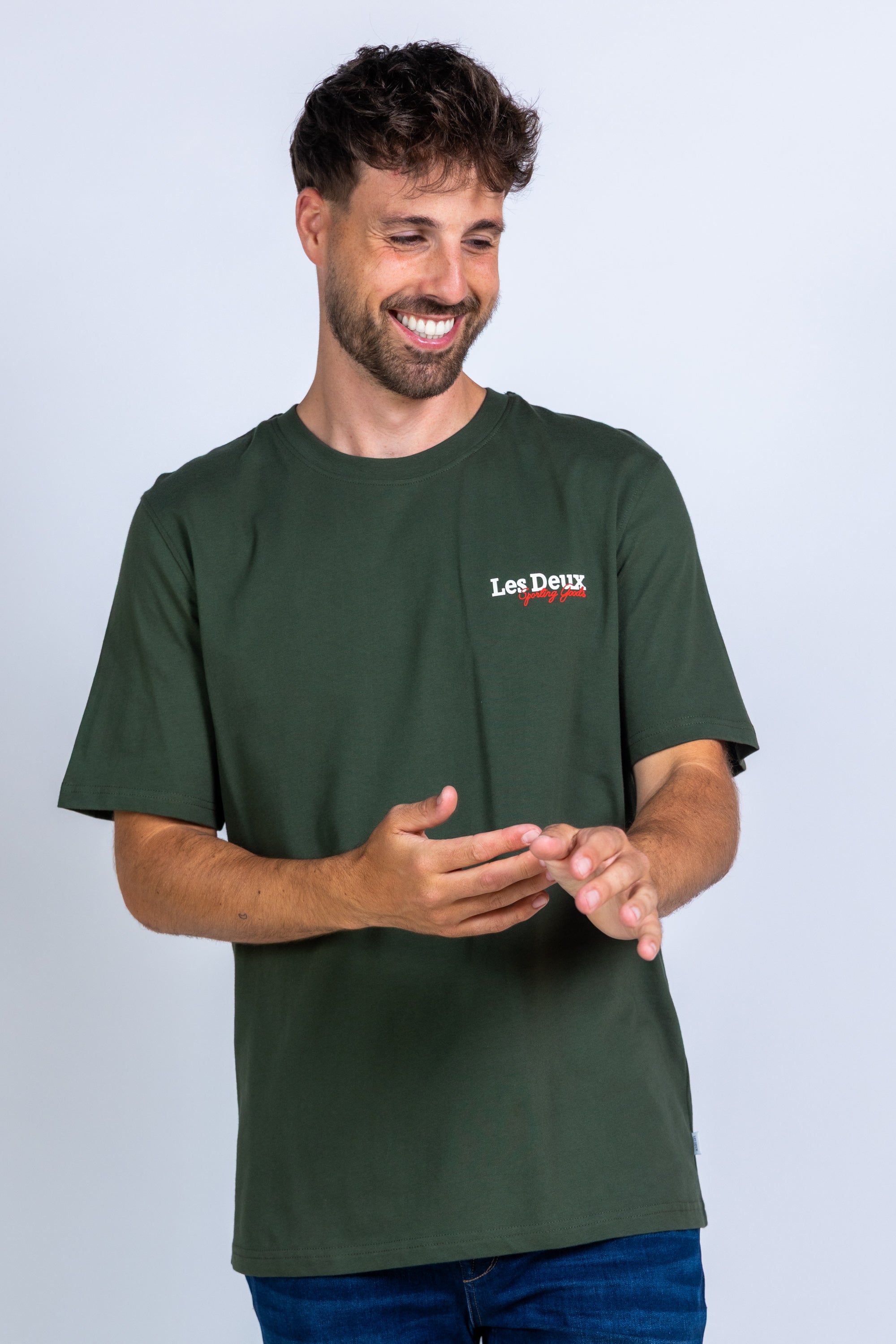 T-shirt met print - Olijfgroen