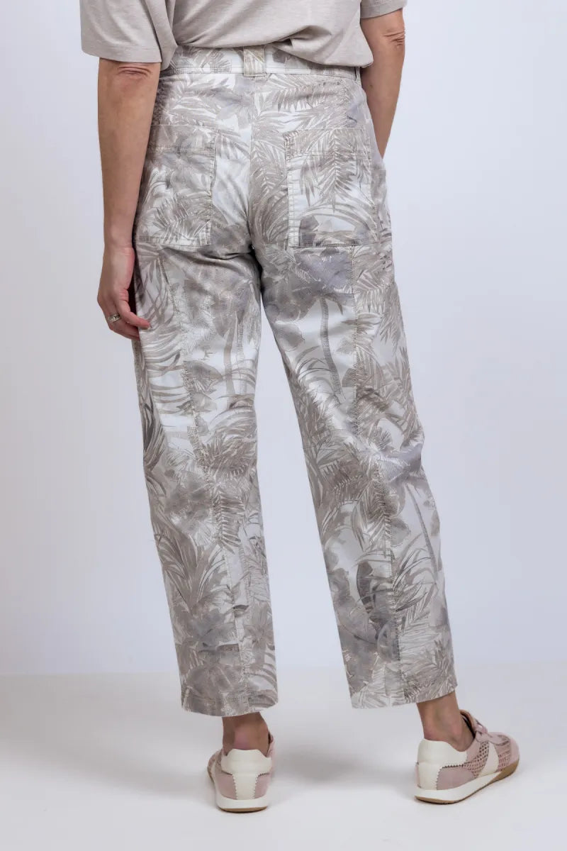 CAMBIO CAMBIO 7719-0475.01 Broek met print - Beige