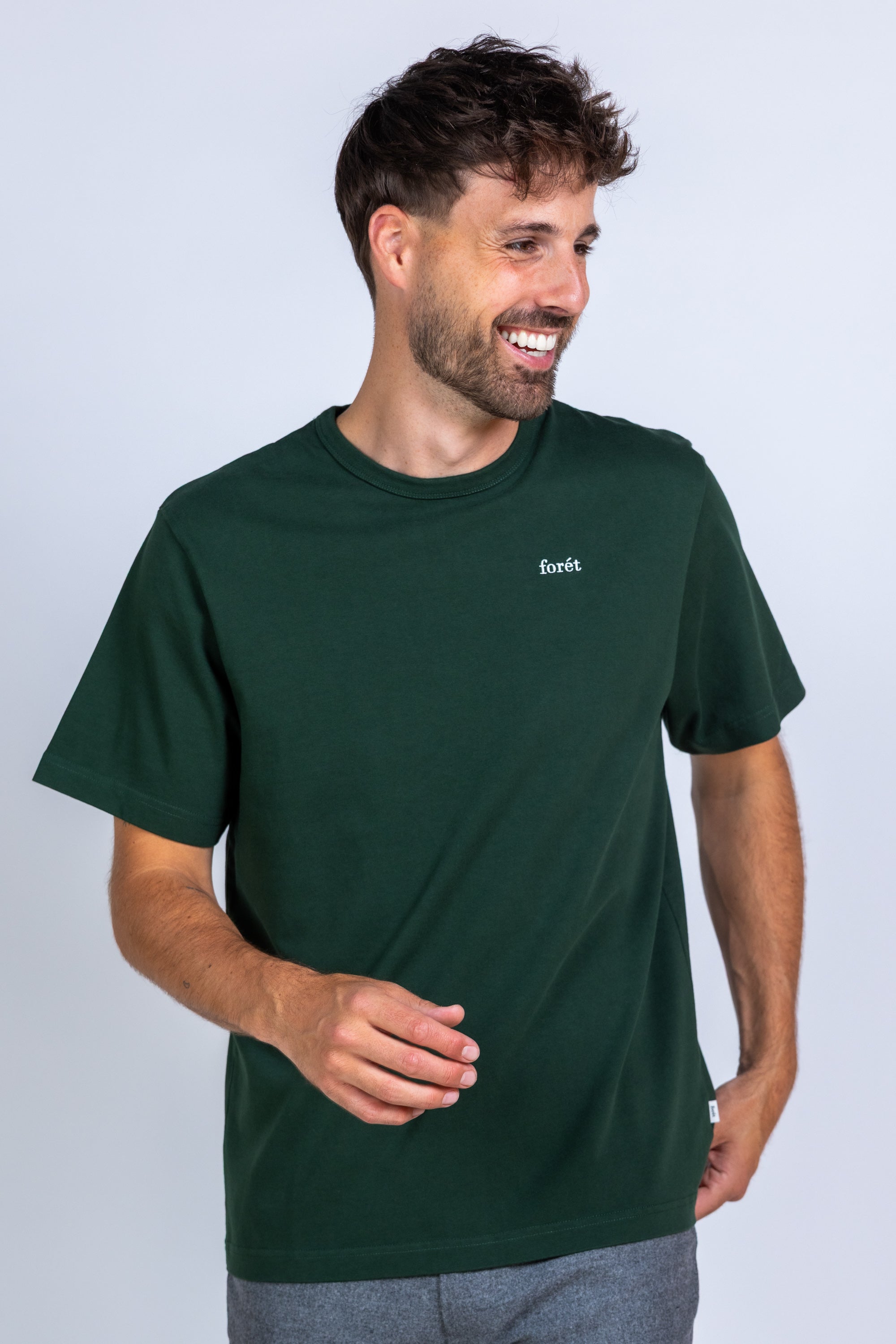 T-shirt met print - Flessegroen