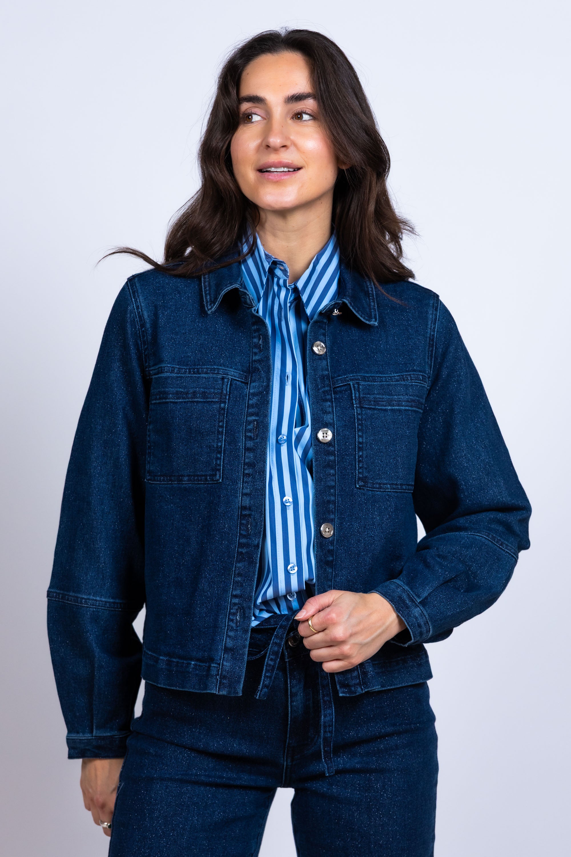 Spijkerjasje met knopen - Jeans