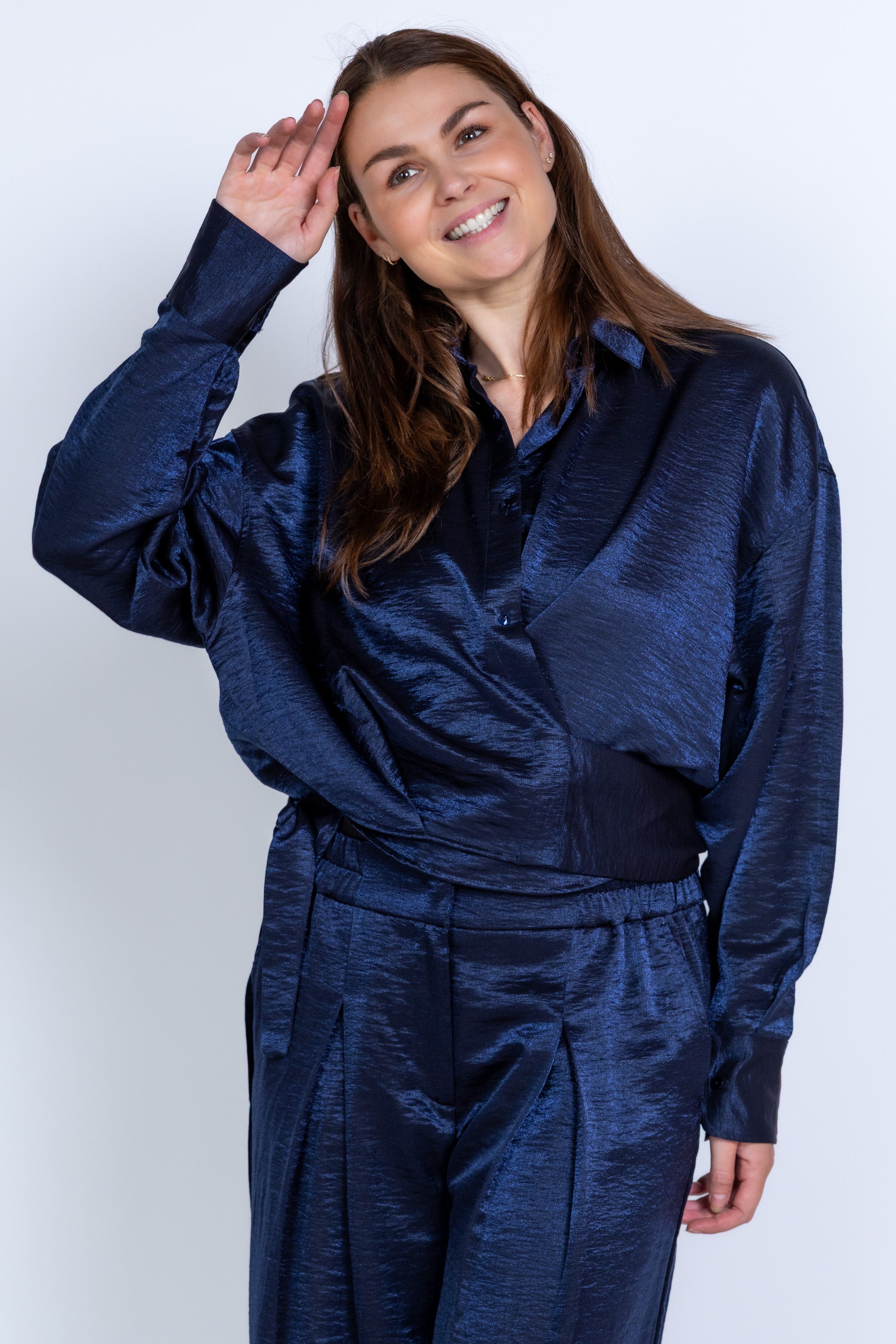 Blouse met lange mouwen - Marine