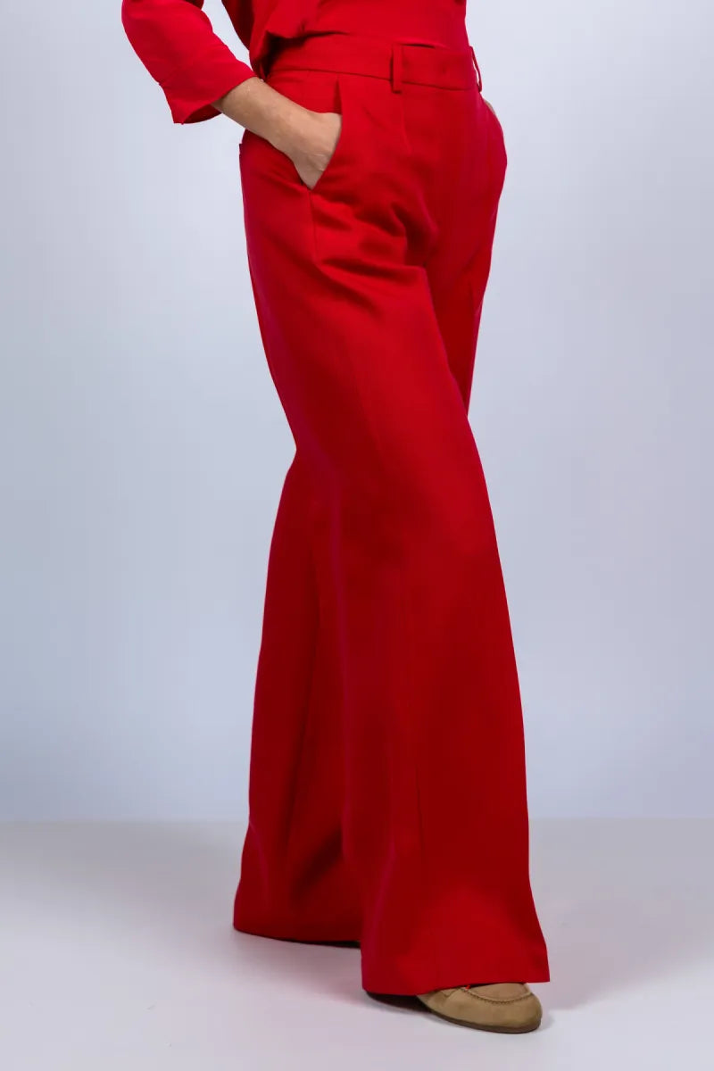 LUISA CERANO Wijde pantalon - Rood