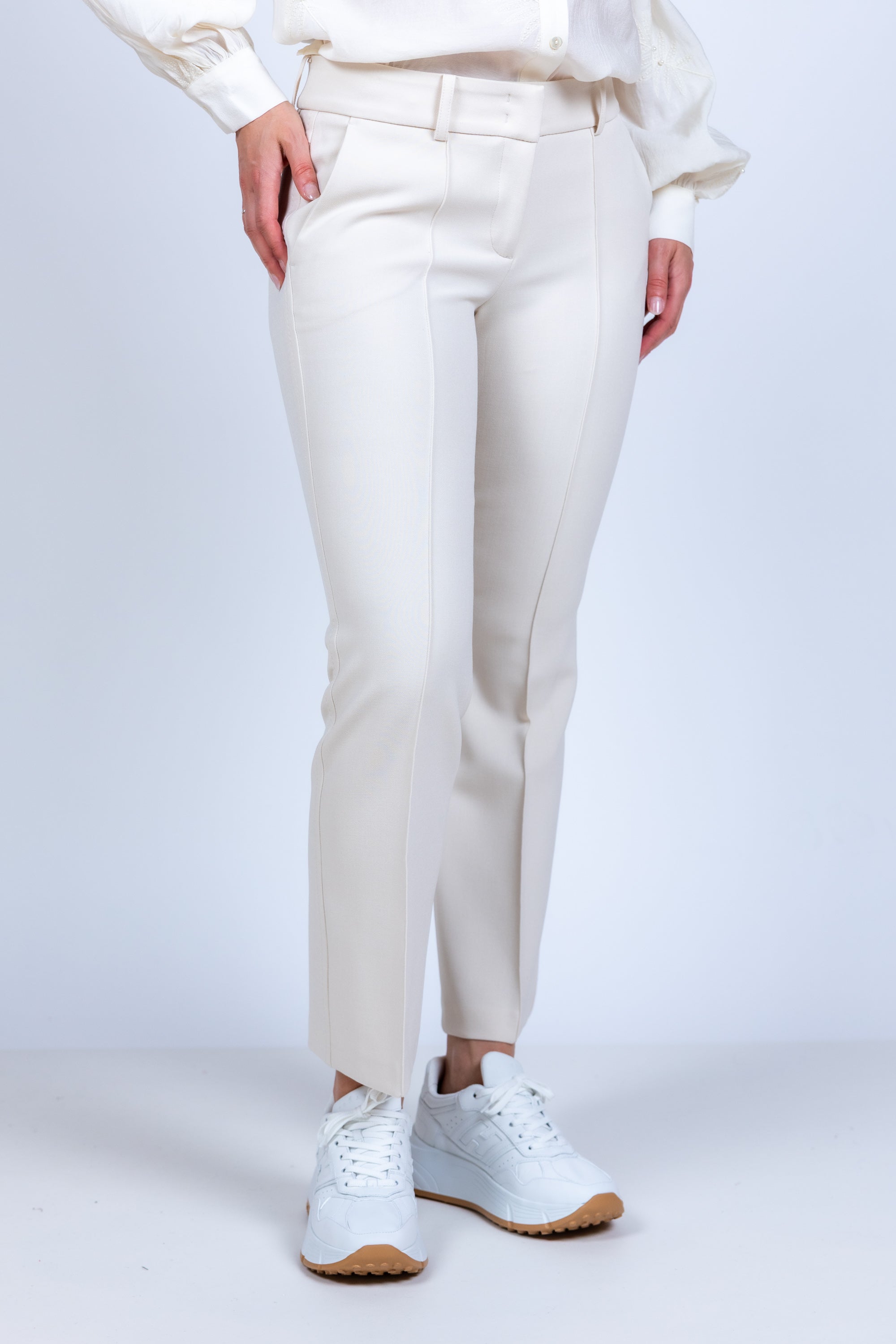 Broek met naad - Ecru