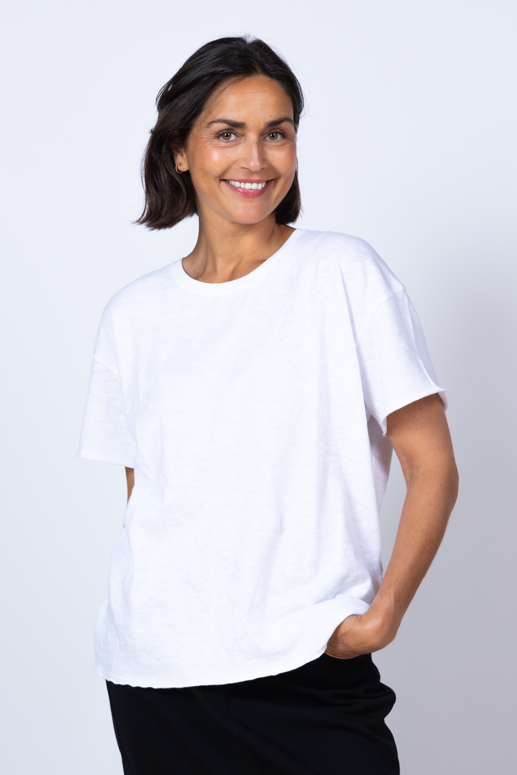 T-shirt met ronde hals - Wit
