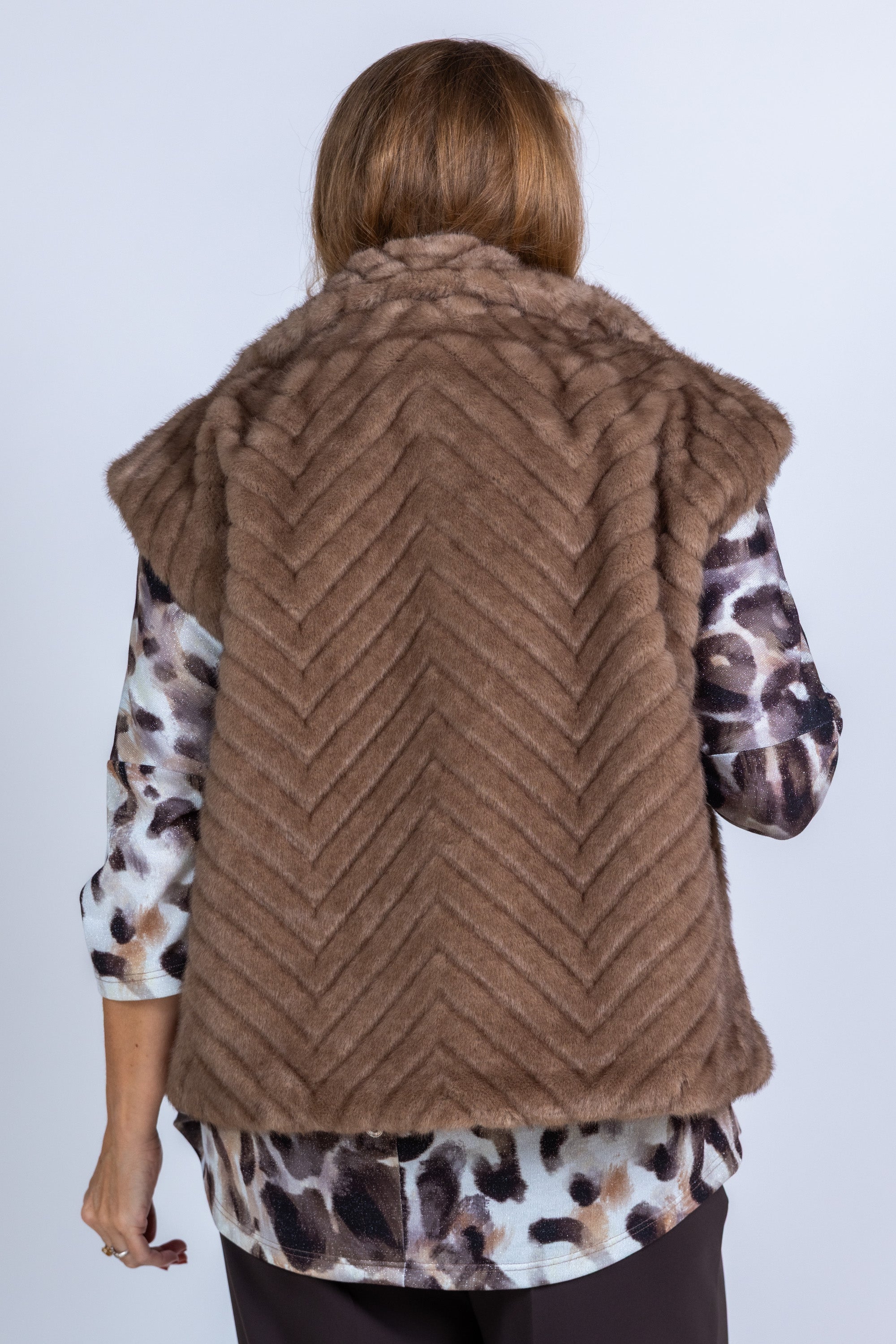 Gilet met rits - Taupe