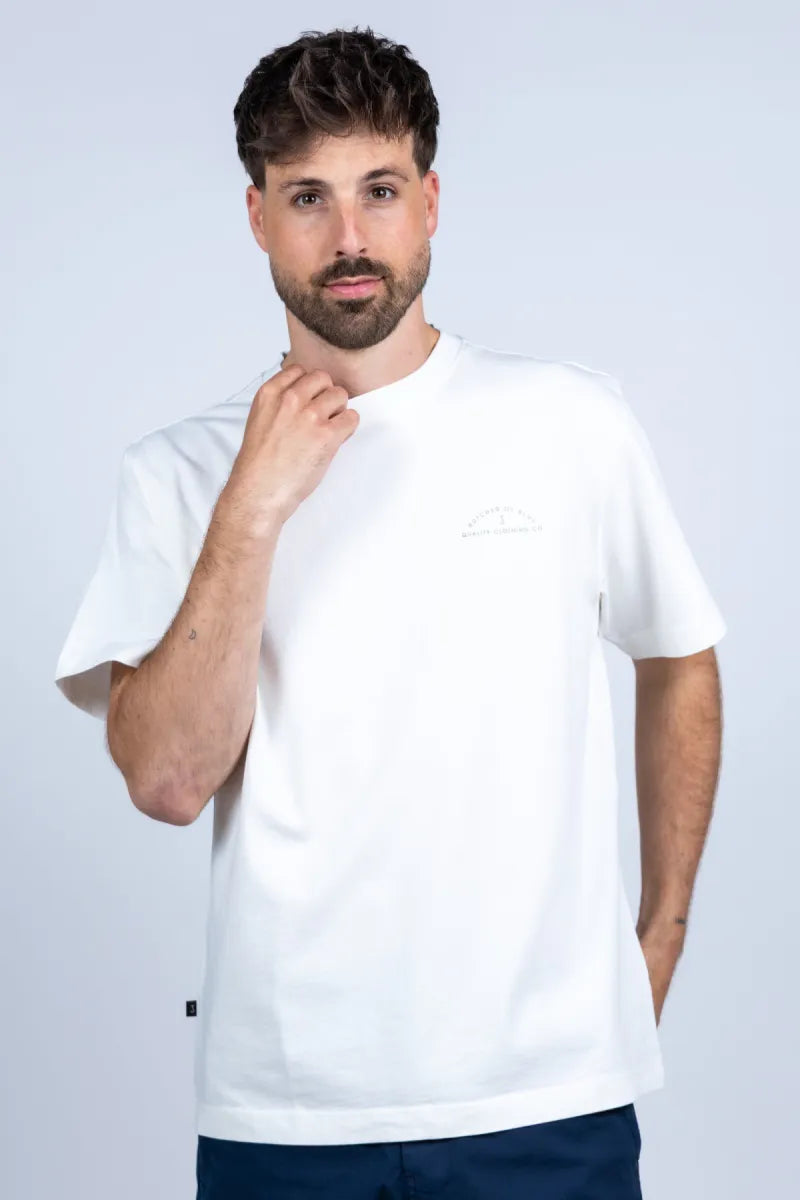 BUTCHER OF BLUE BUTCHER OF BLUE M2613040 T-shirt met print - Wit