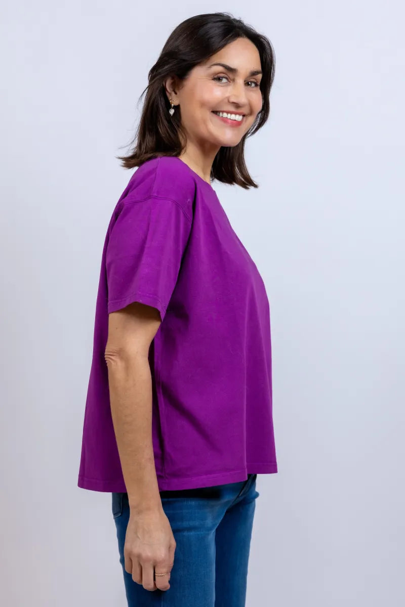 AMERICAN VINTAGE AMERICAN VINTAGE FIZ 02A T-shirt met korte mouwen - Paarspink