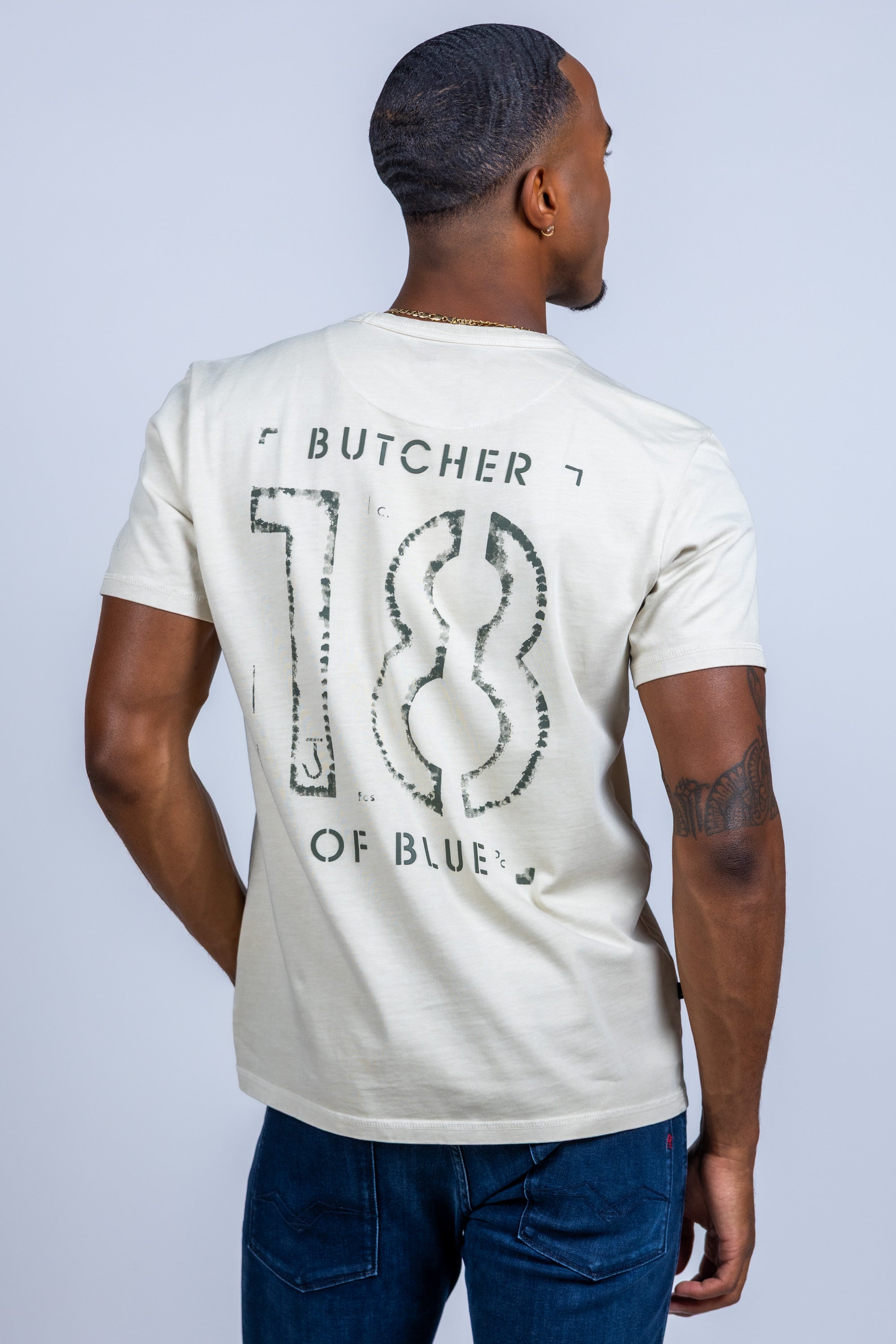 T-shirt met print - Beige