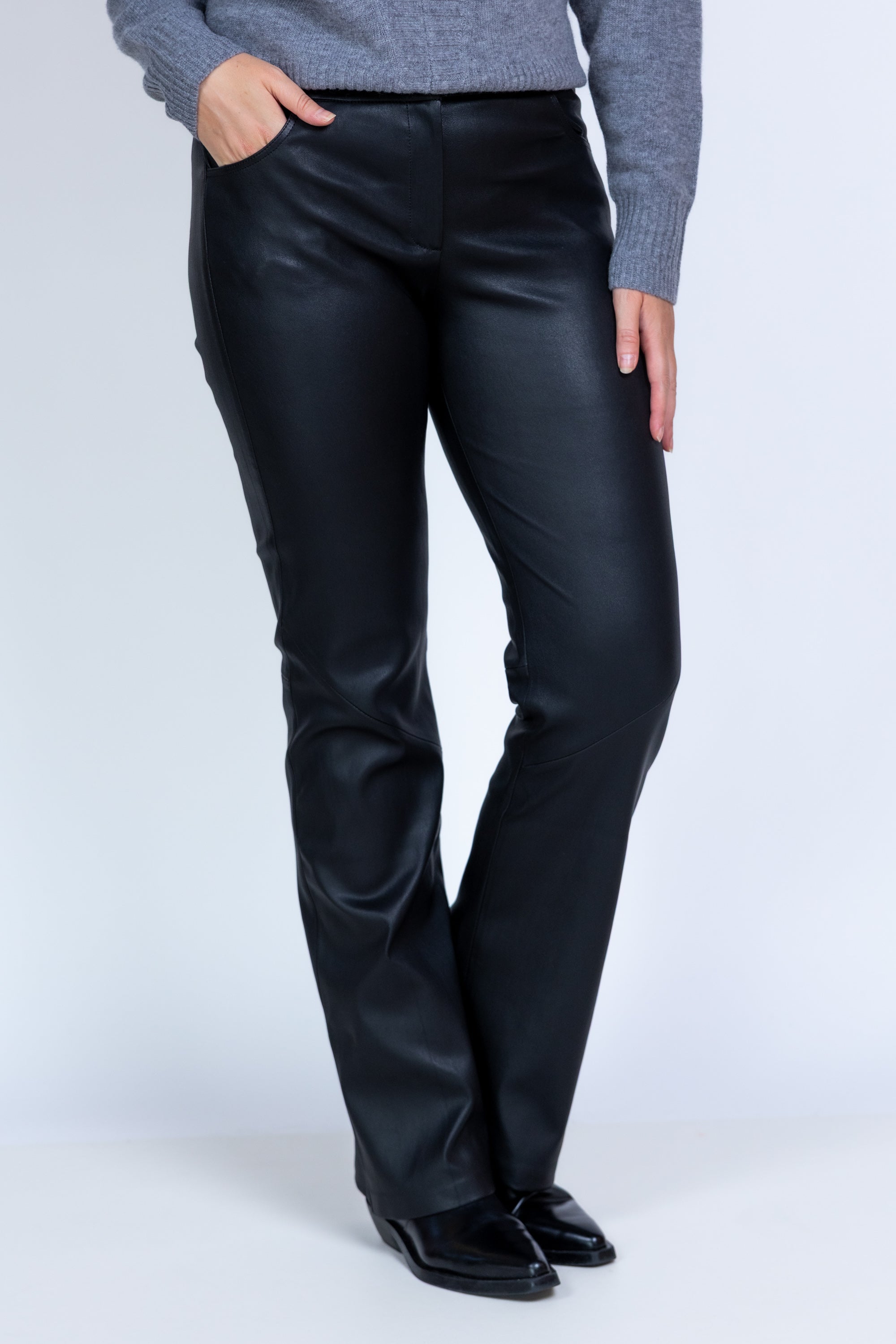 Leren broek - Zwart