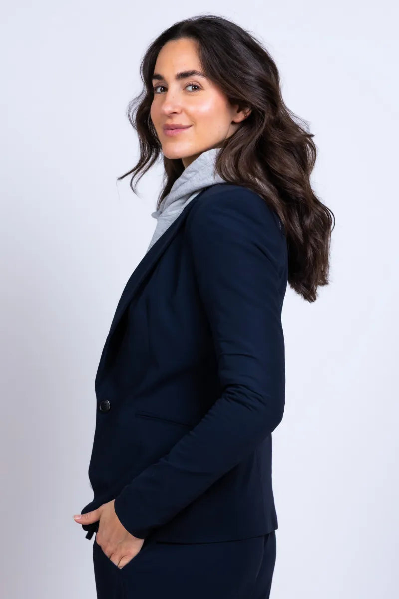 PENN & INK PENN & INK BOSTON Blazer met stretch - Marine
