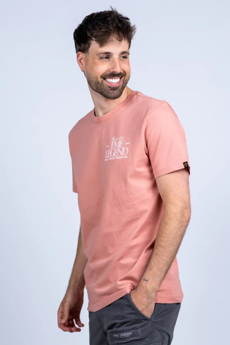 PME PME PTSS2604597 T-shirt met print - Oudroze