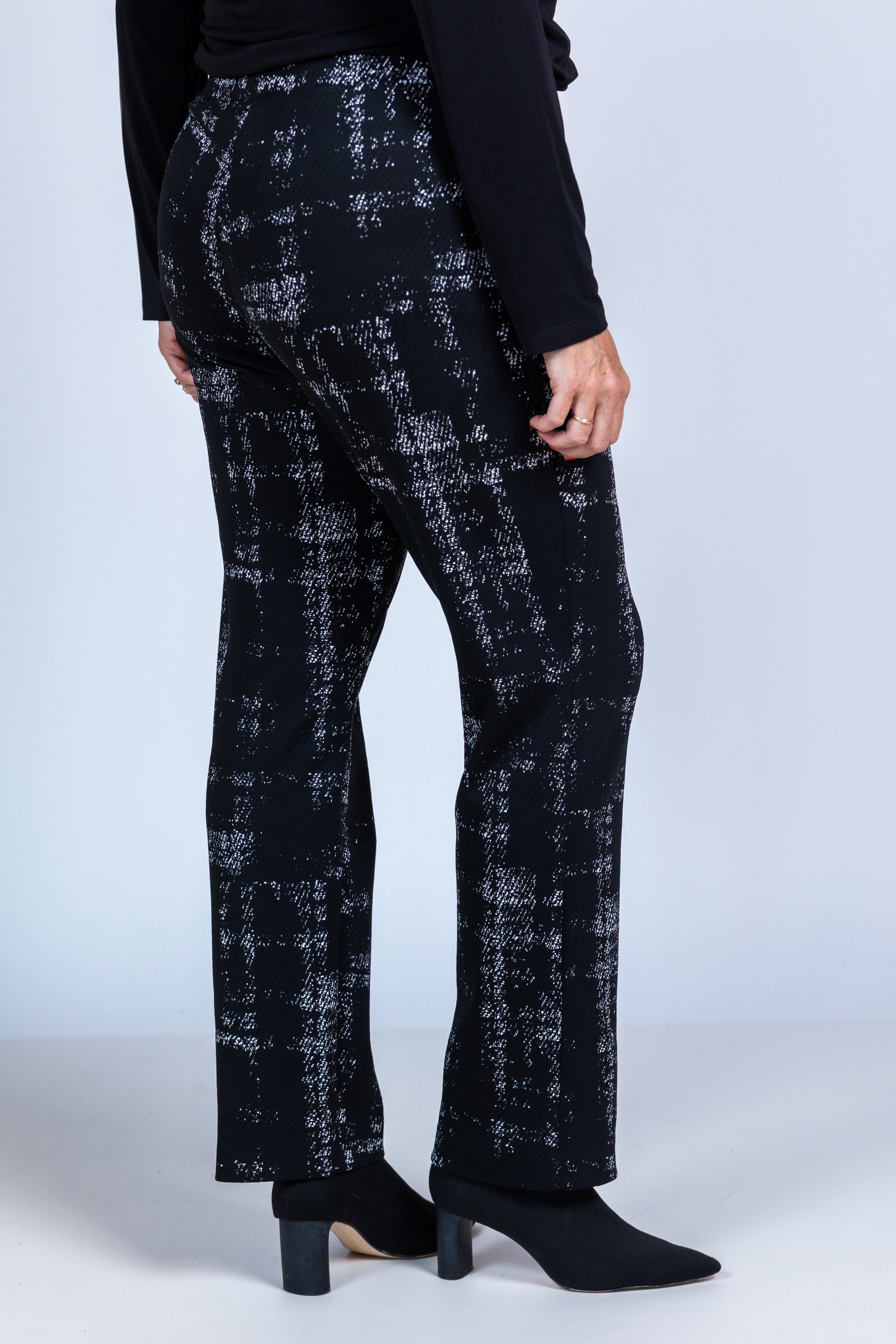 Broek met print - Zwart