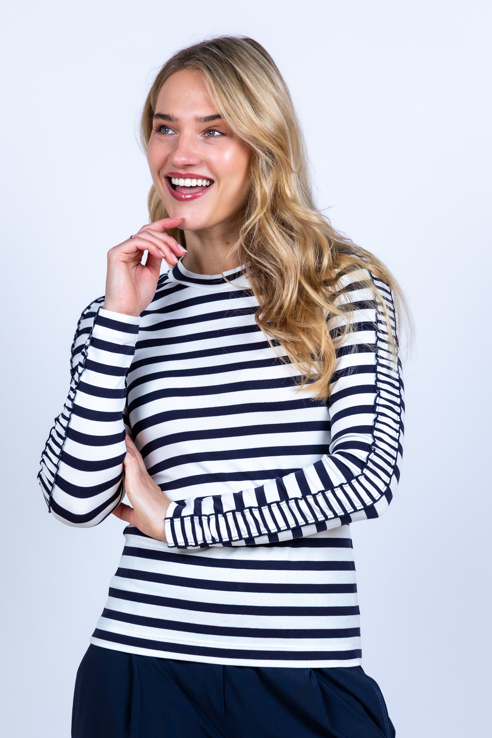 Shirt met strepen - Ecru
