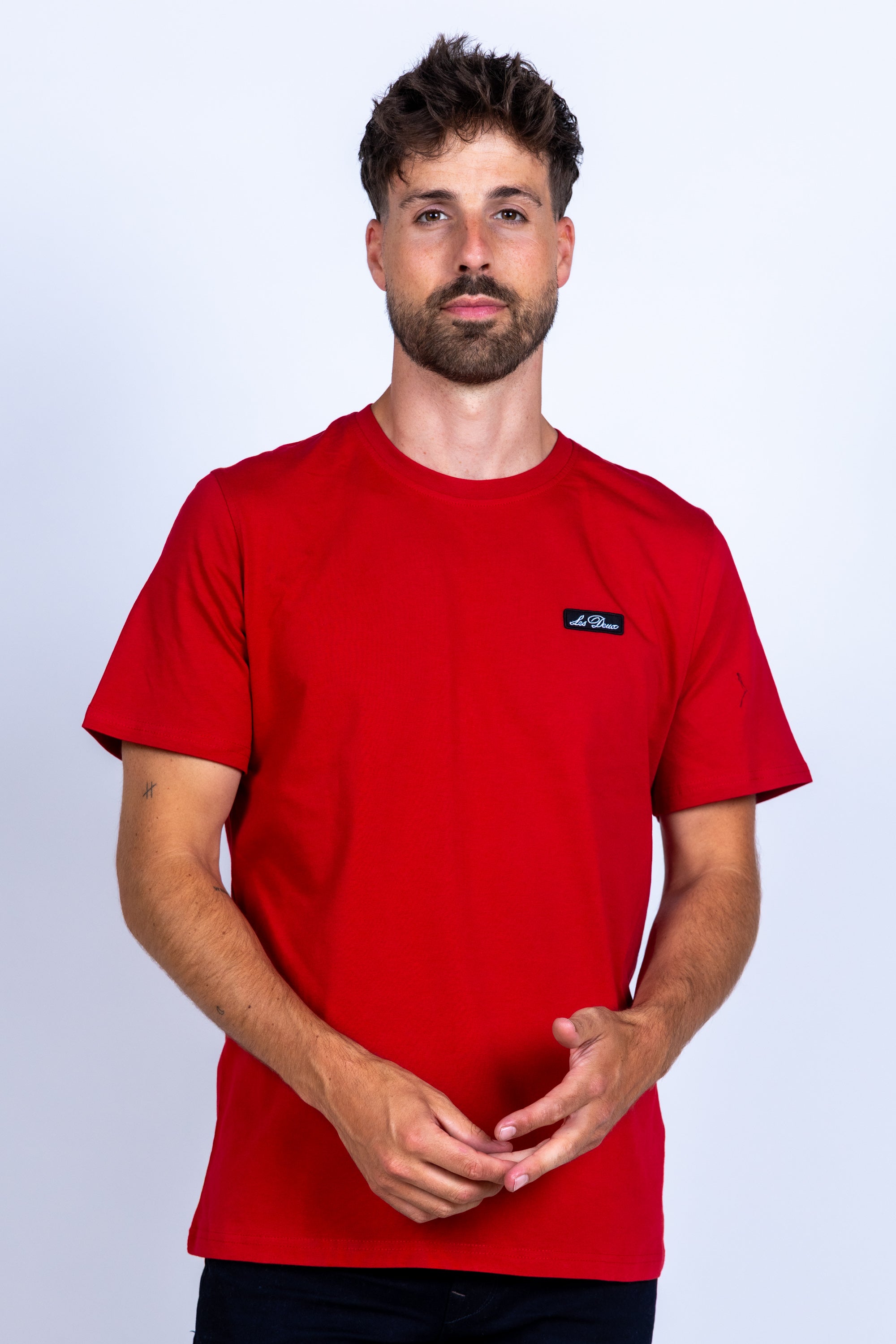 T-shirt met ronde hals - Rood