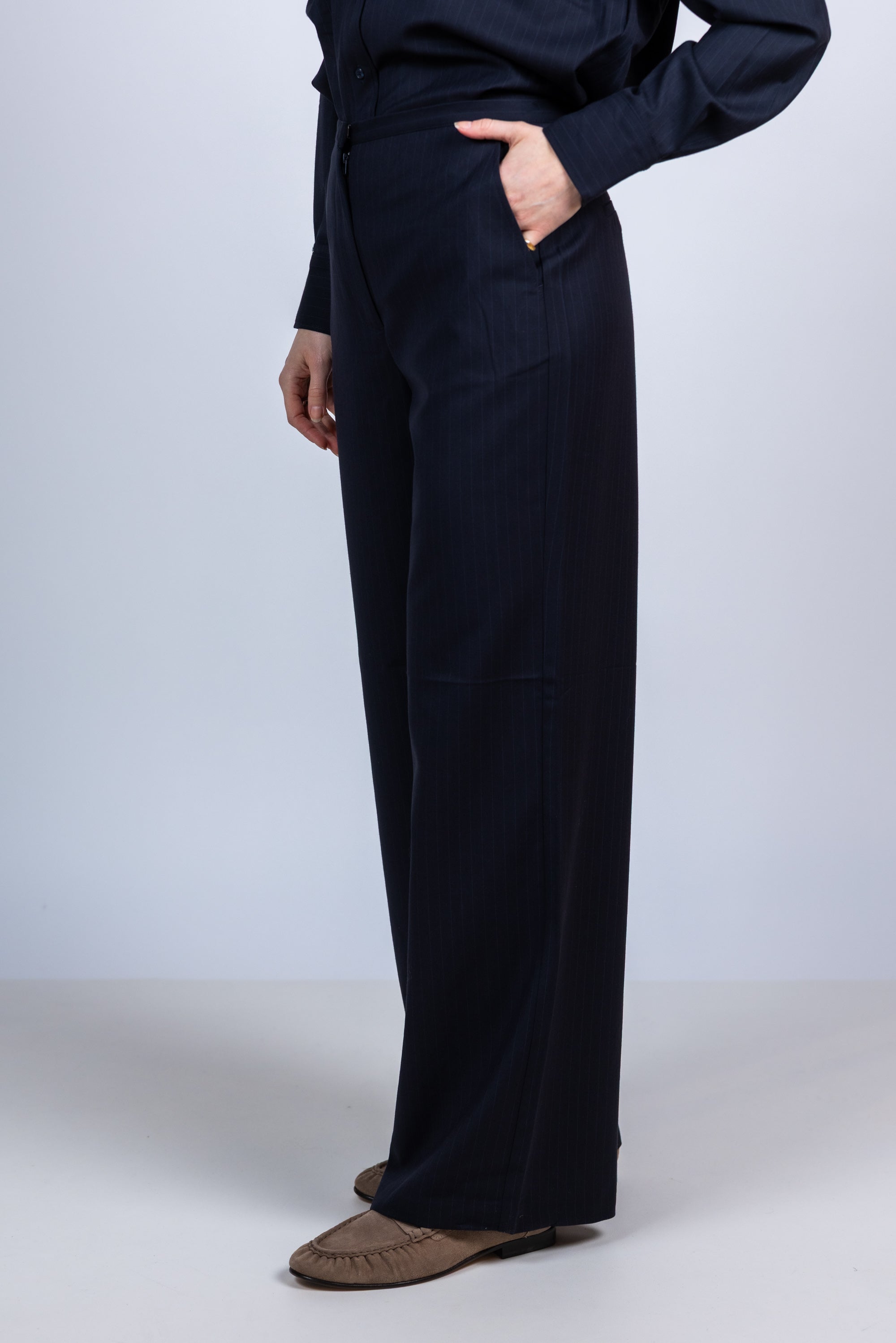 Wijde pantalon - Marine