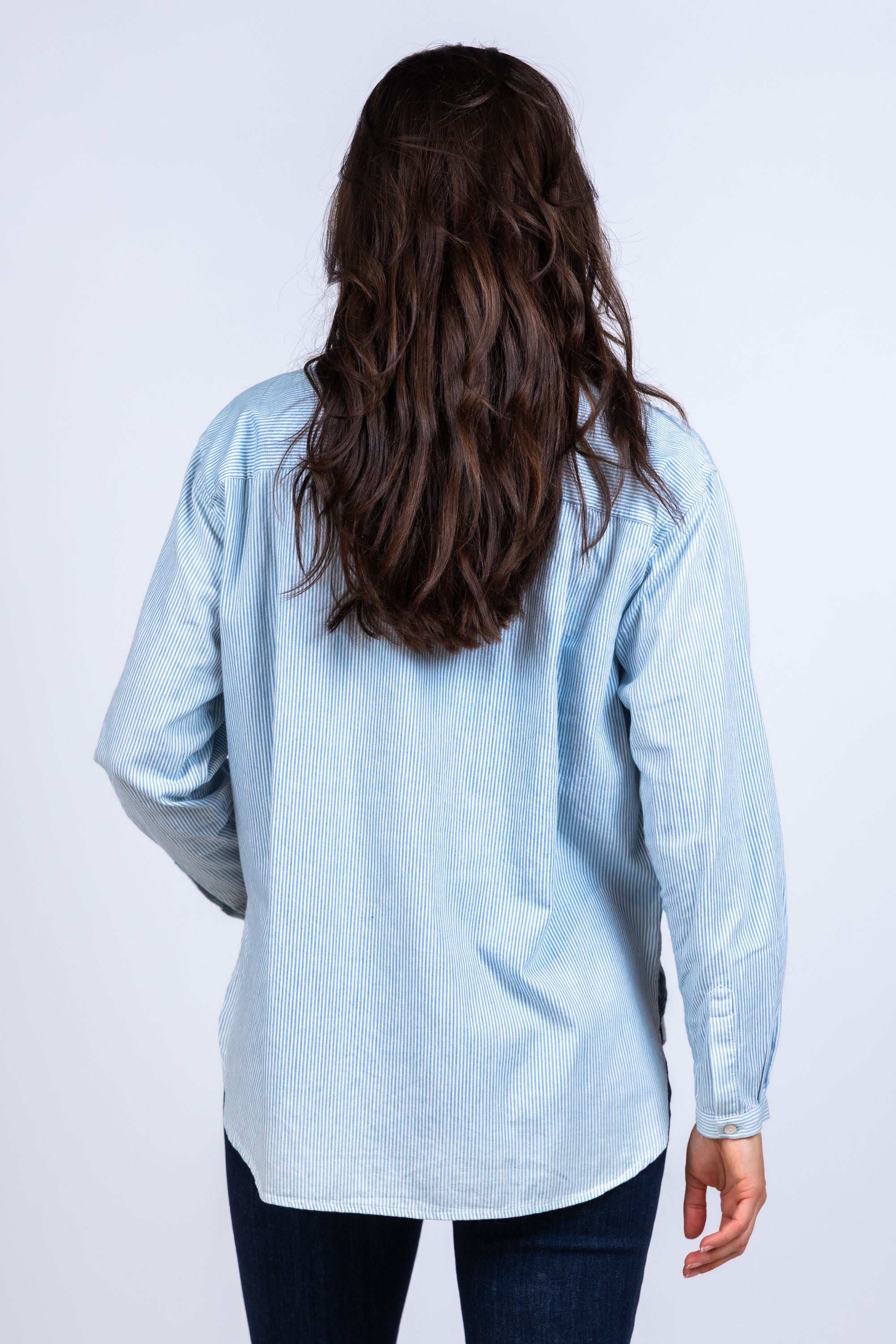 Gestreepte blouse - Bleu