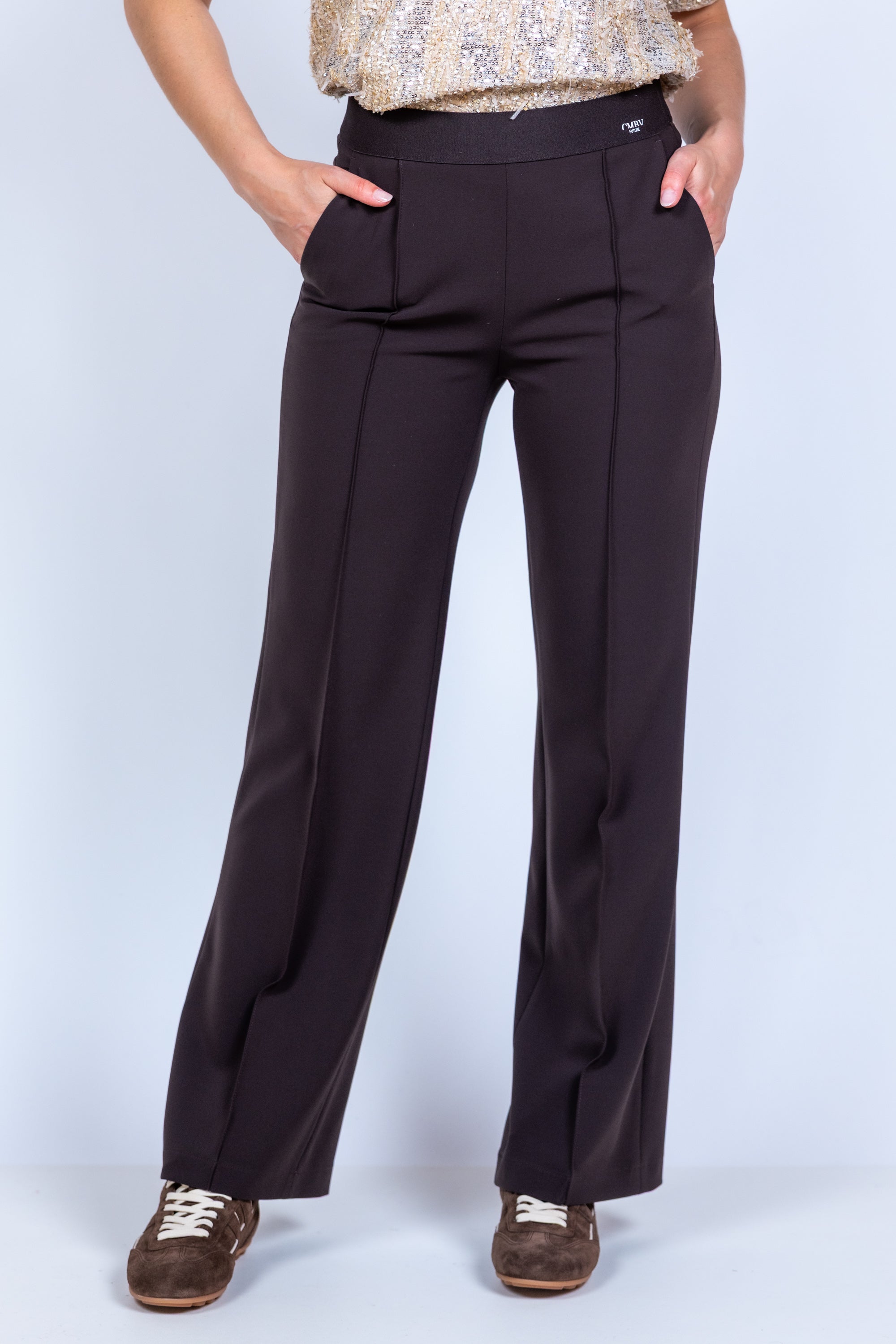 Broek met rechte pijpen - Bruin