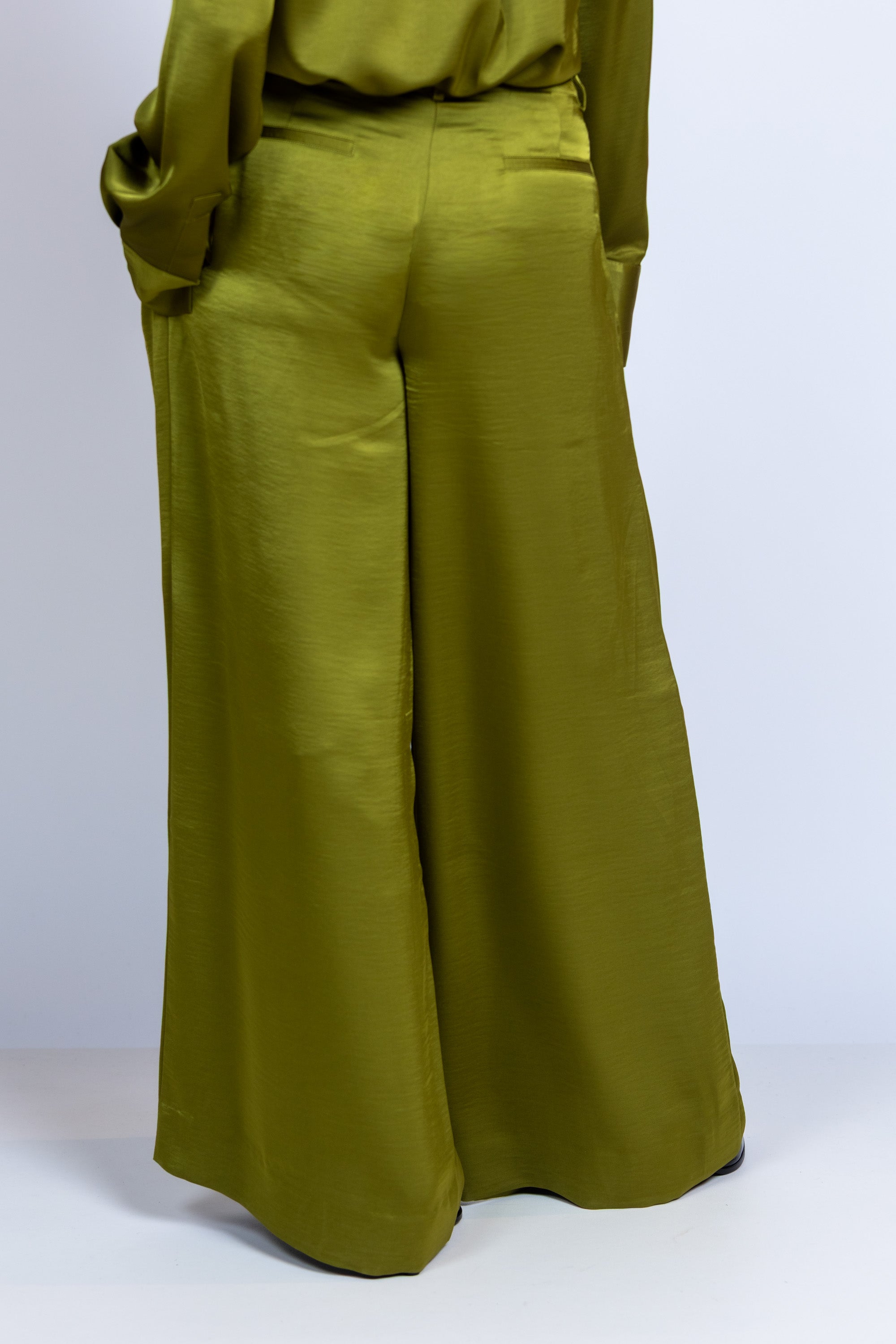 Wijde pantalon - Appelgroen
