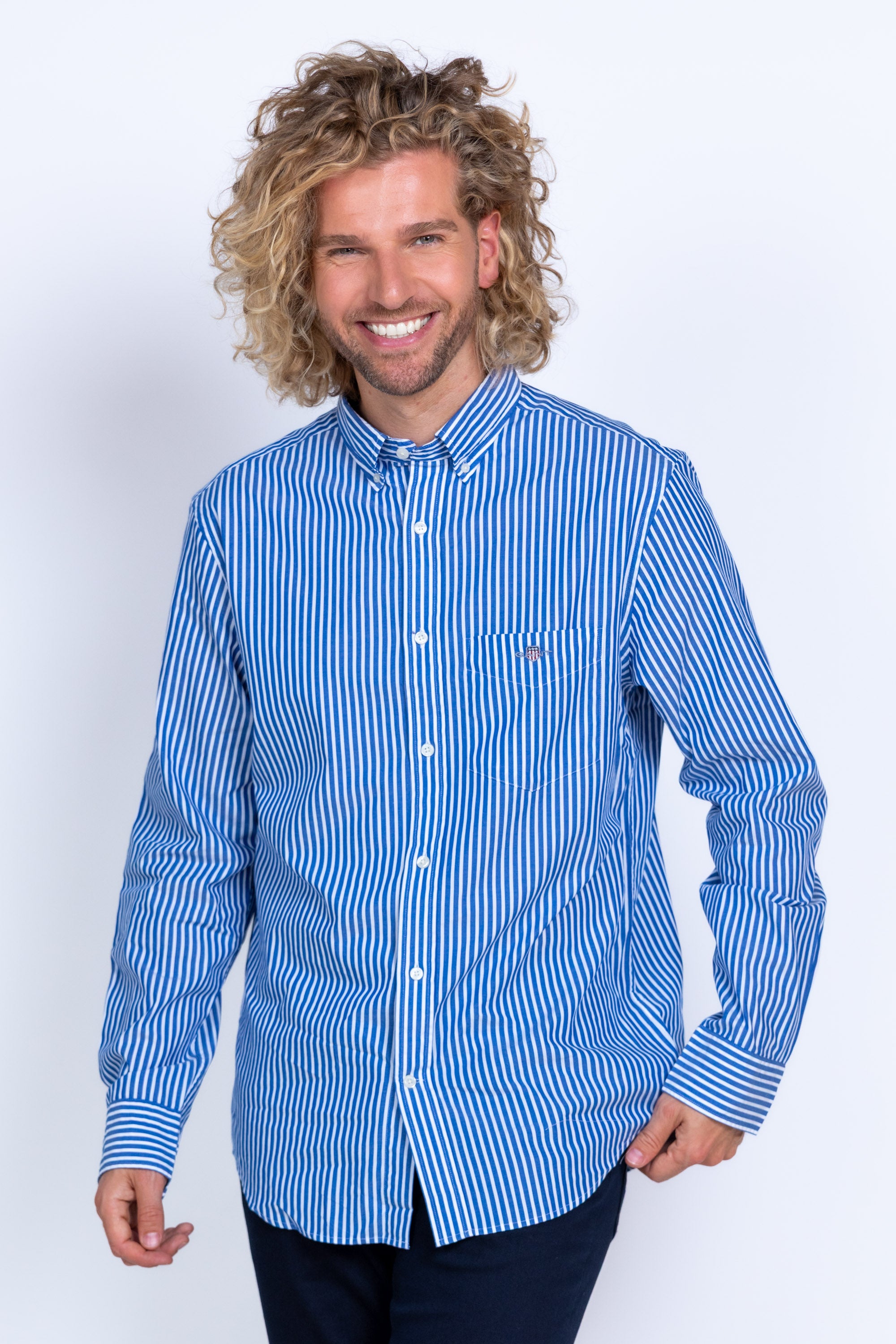 Overhemd met strepen - French blue