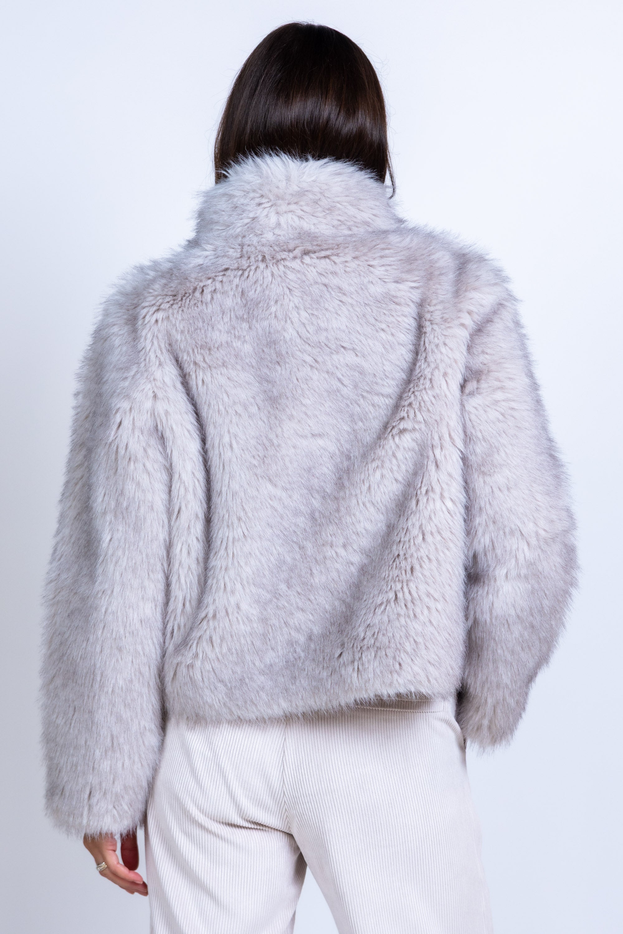 Fluffy jasje - Licht taupe