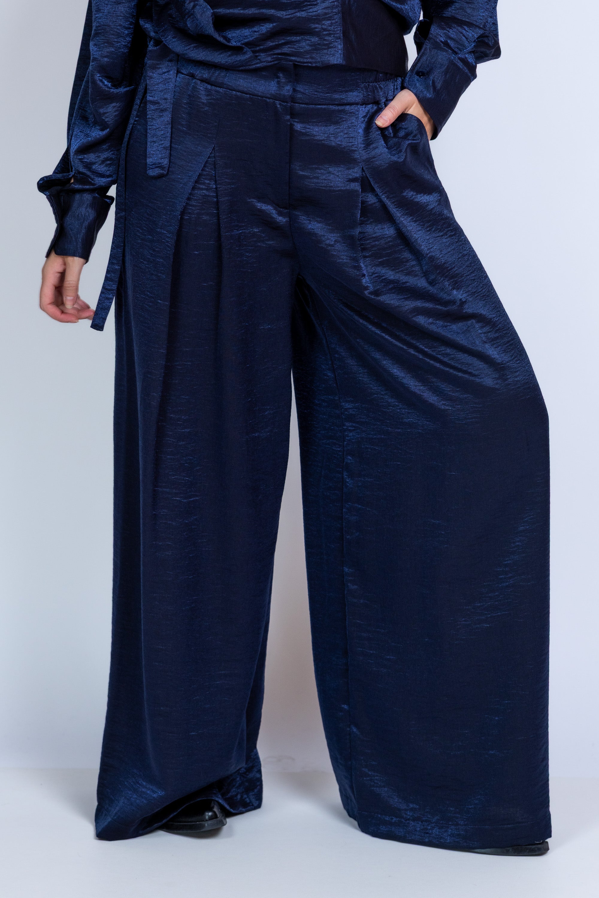 Wijde broek - Marine