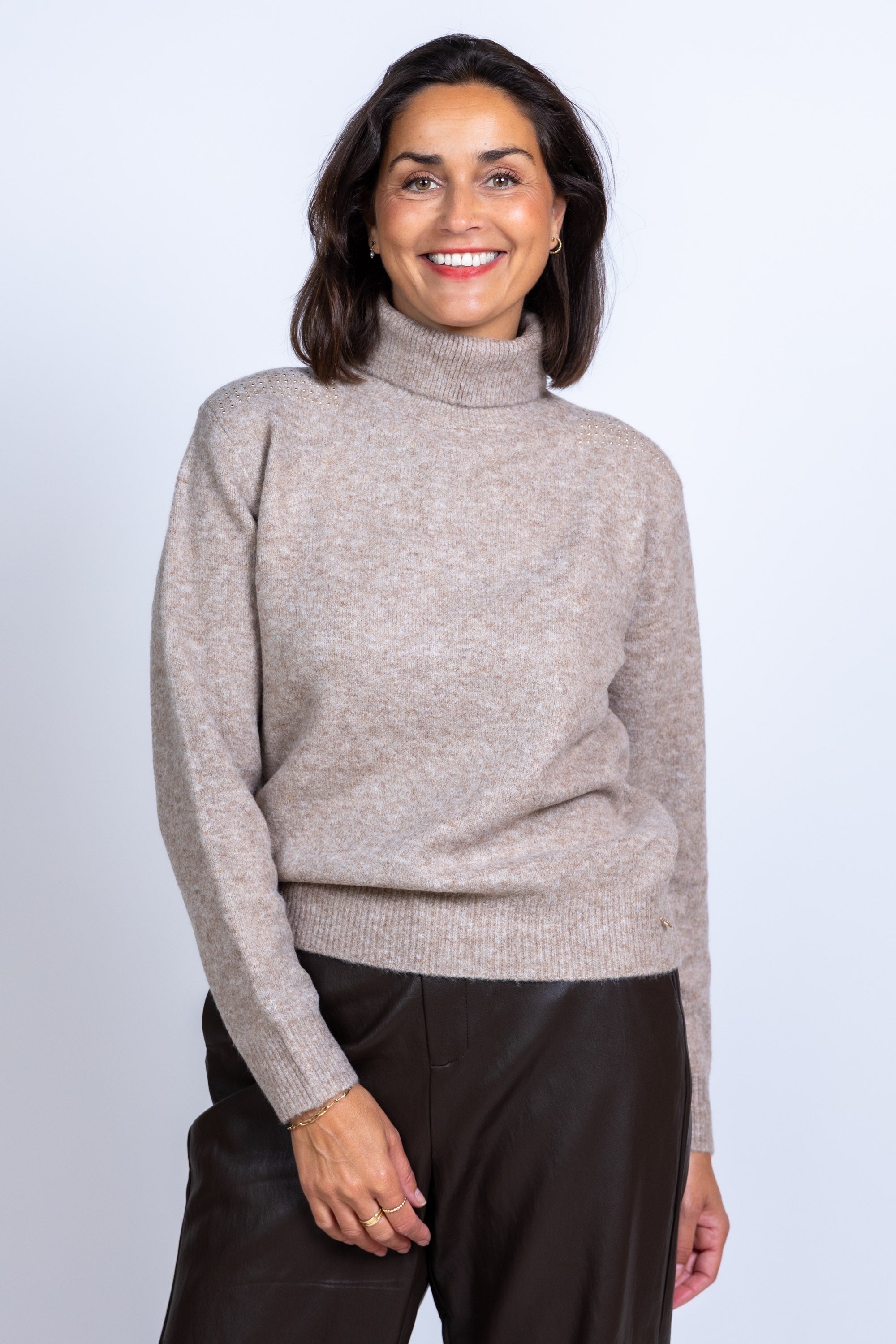 Coltrui met details - Taupe
