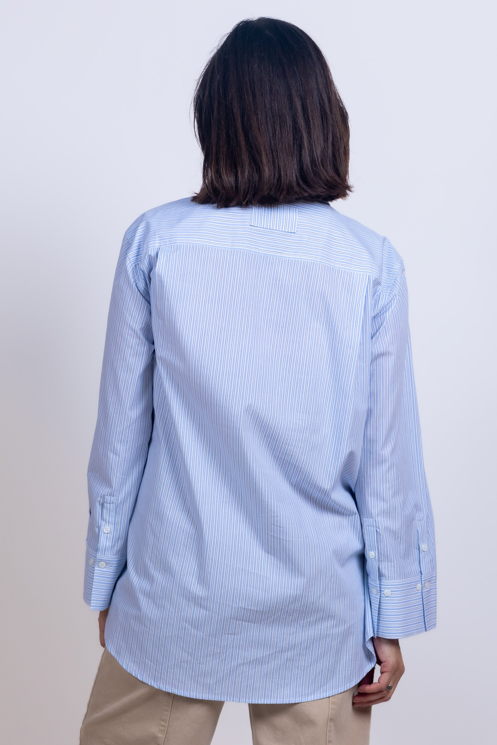 Blouse met strepen - Bleu