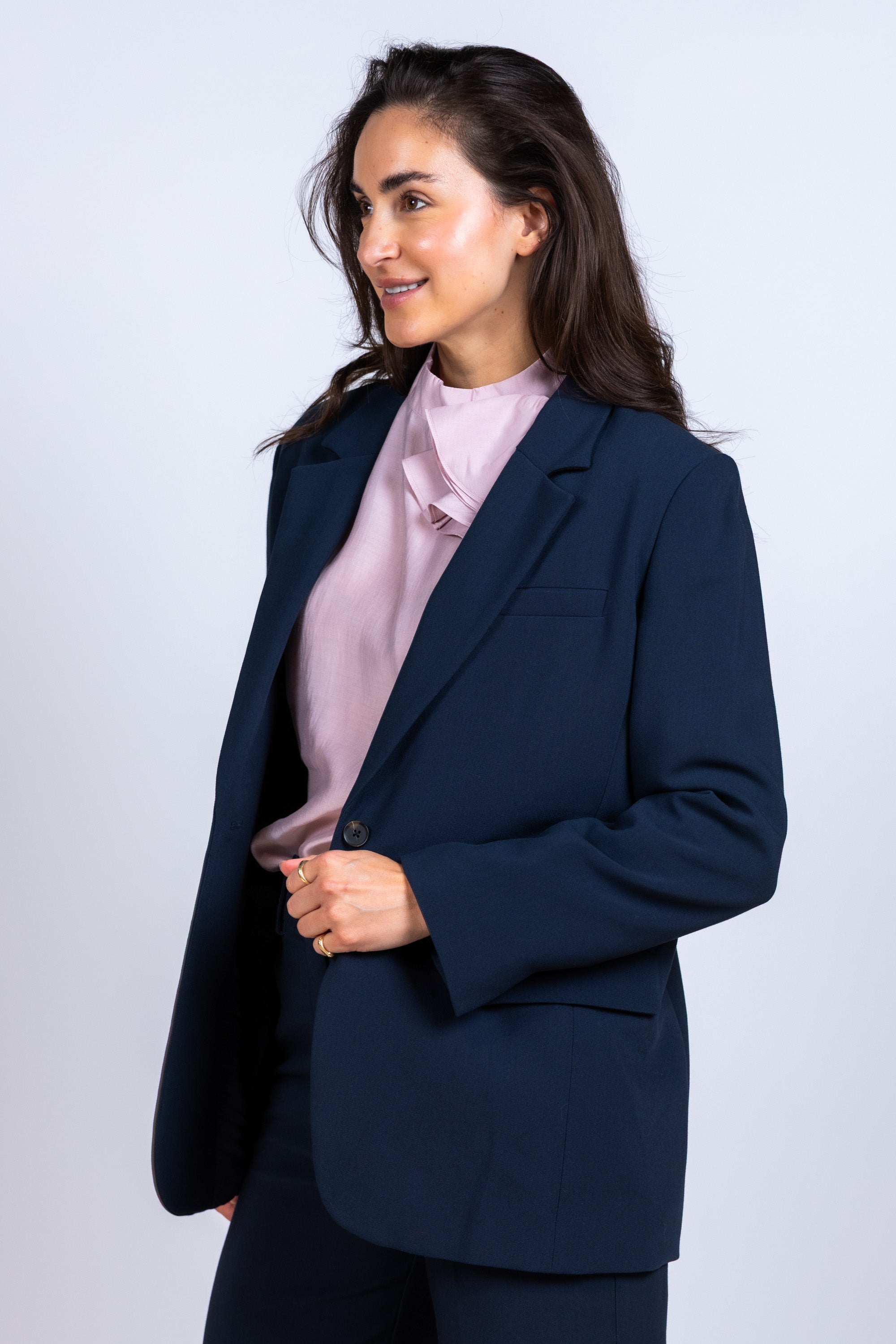 Blazer met reverskraag - Marine