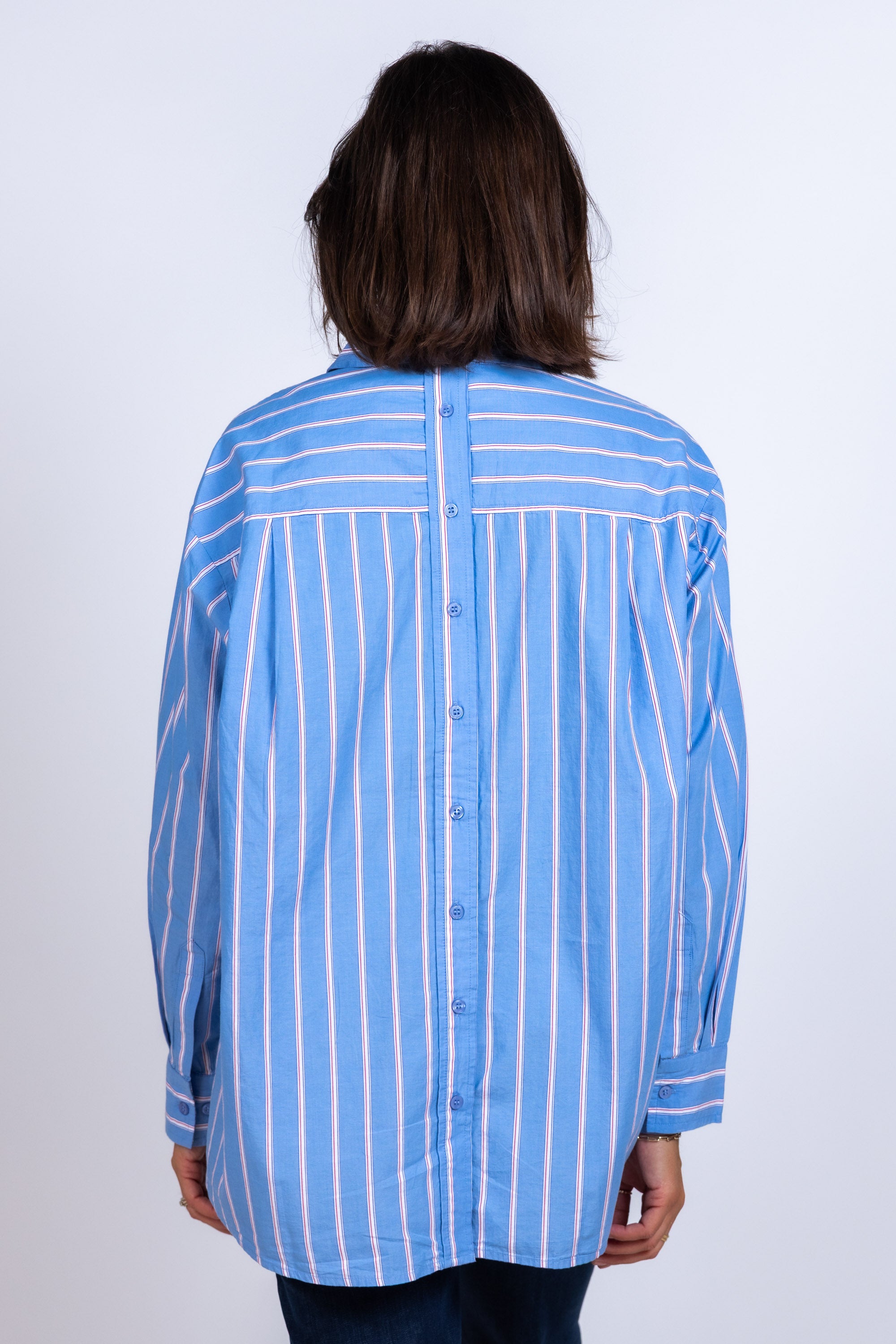 Blouse met strepen - Bleu