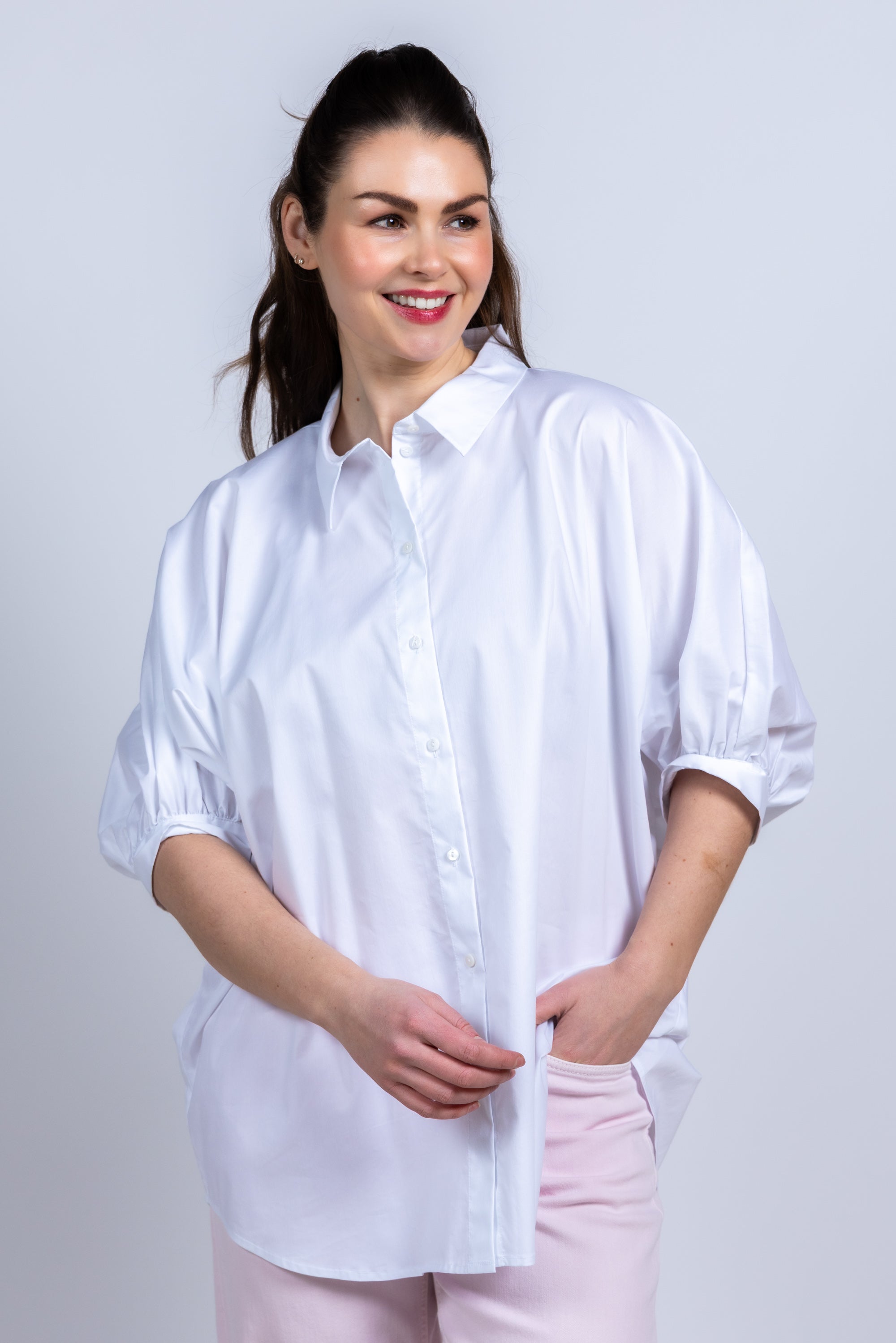 Blouse met knopen - Wit