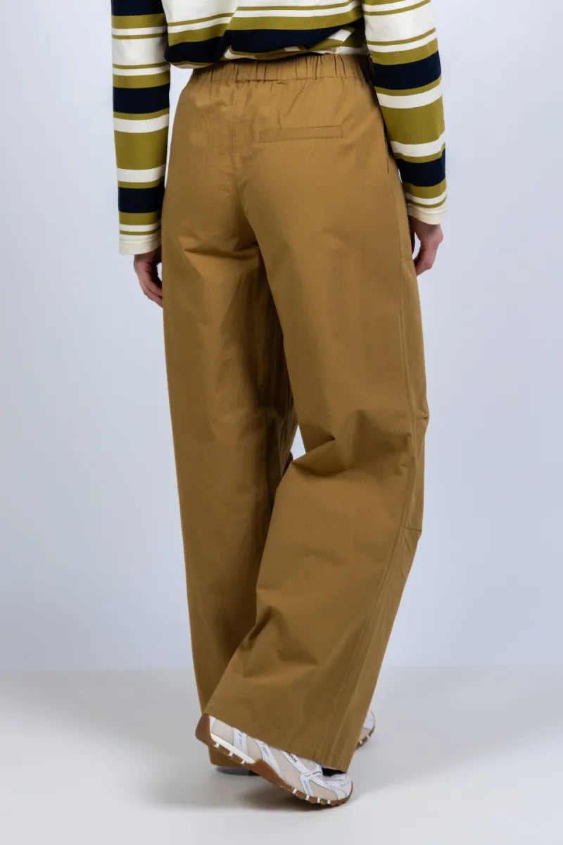 MODSTROM MODSTROM URANIA PANTS Wijde broek met koord - Safaribeige