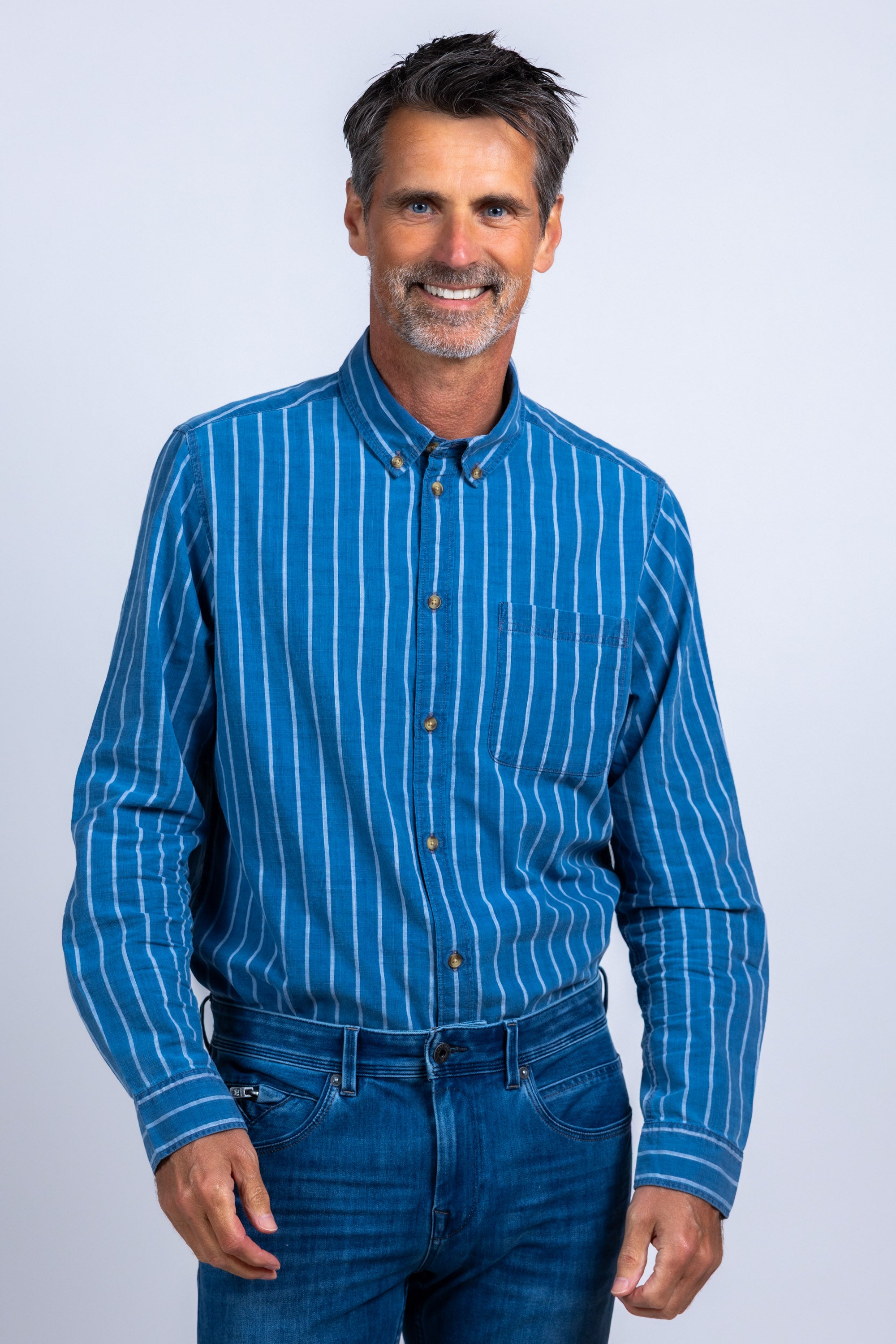 Overhemd met strepen - French blue