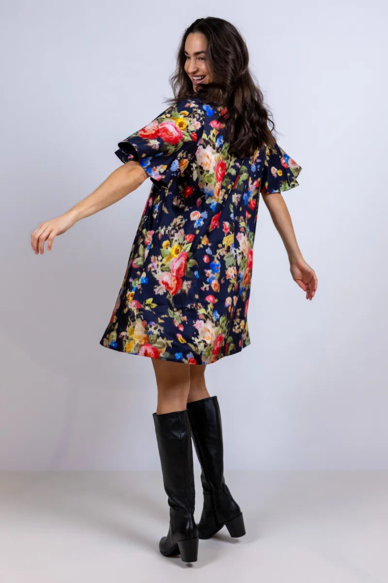 ESSENTIEL ANTWERP ESSENTIEL ANTWERP JAMIE ESSENTIEL ANTWERP JAMIE Jurk met bloemenprint - Marine