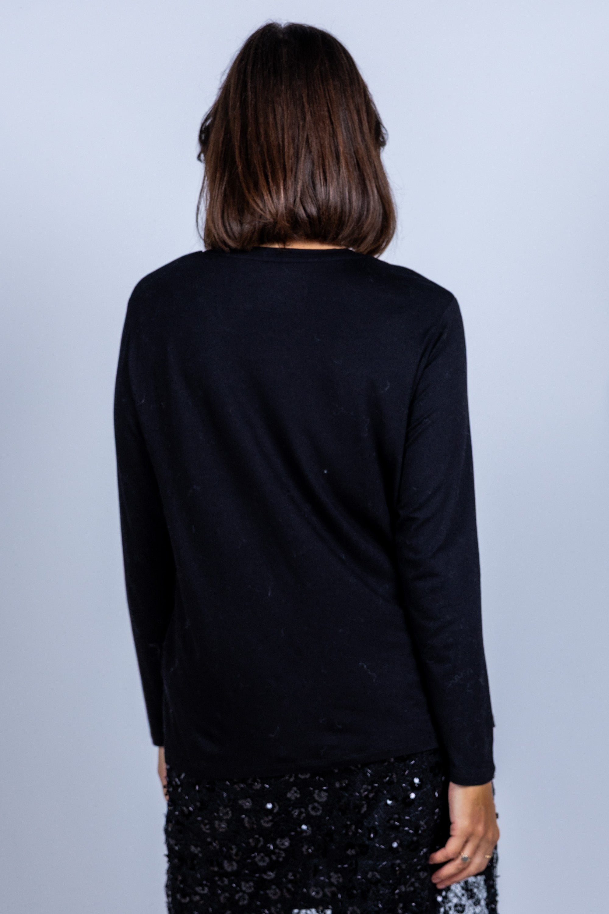 Trui met ronde hals - Zwart